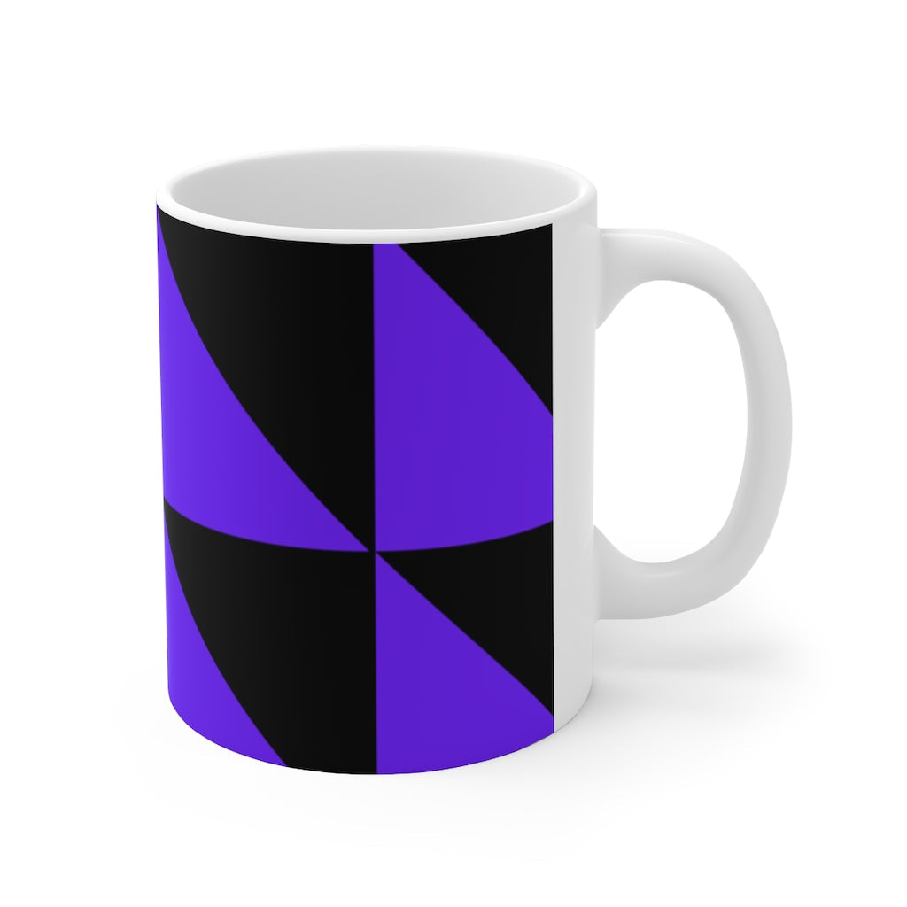 11oz Mug Coffee Mug Your Ceramic Mug Drinkware In Purple and Black Petrova Designs