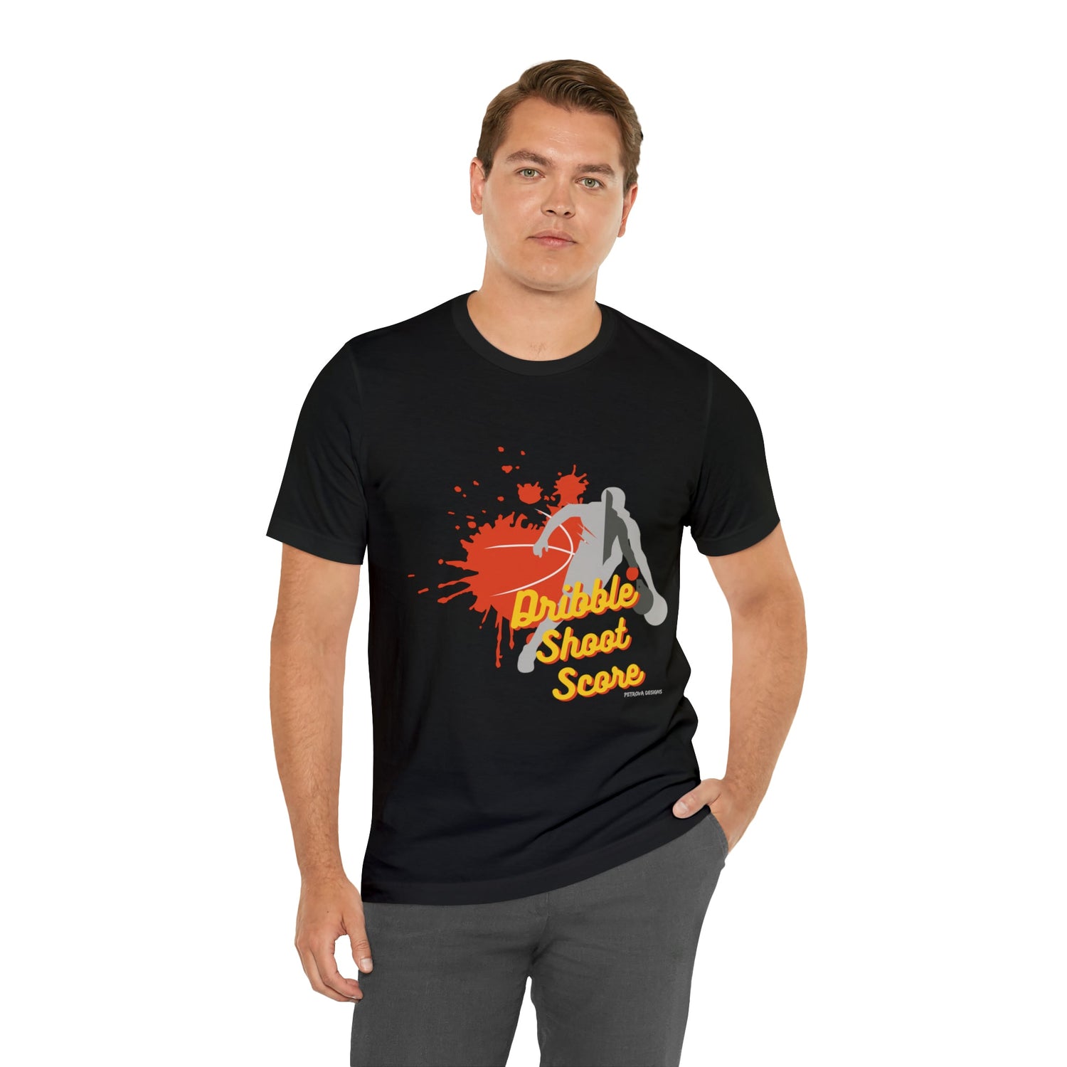 T-Shirt Graphic Tees for Men and Women Graphic Tee Shirts for Black Tshirt Outfits Basketball Petrova Designs