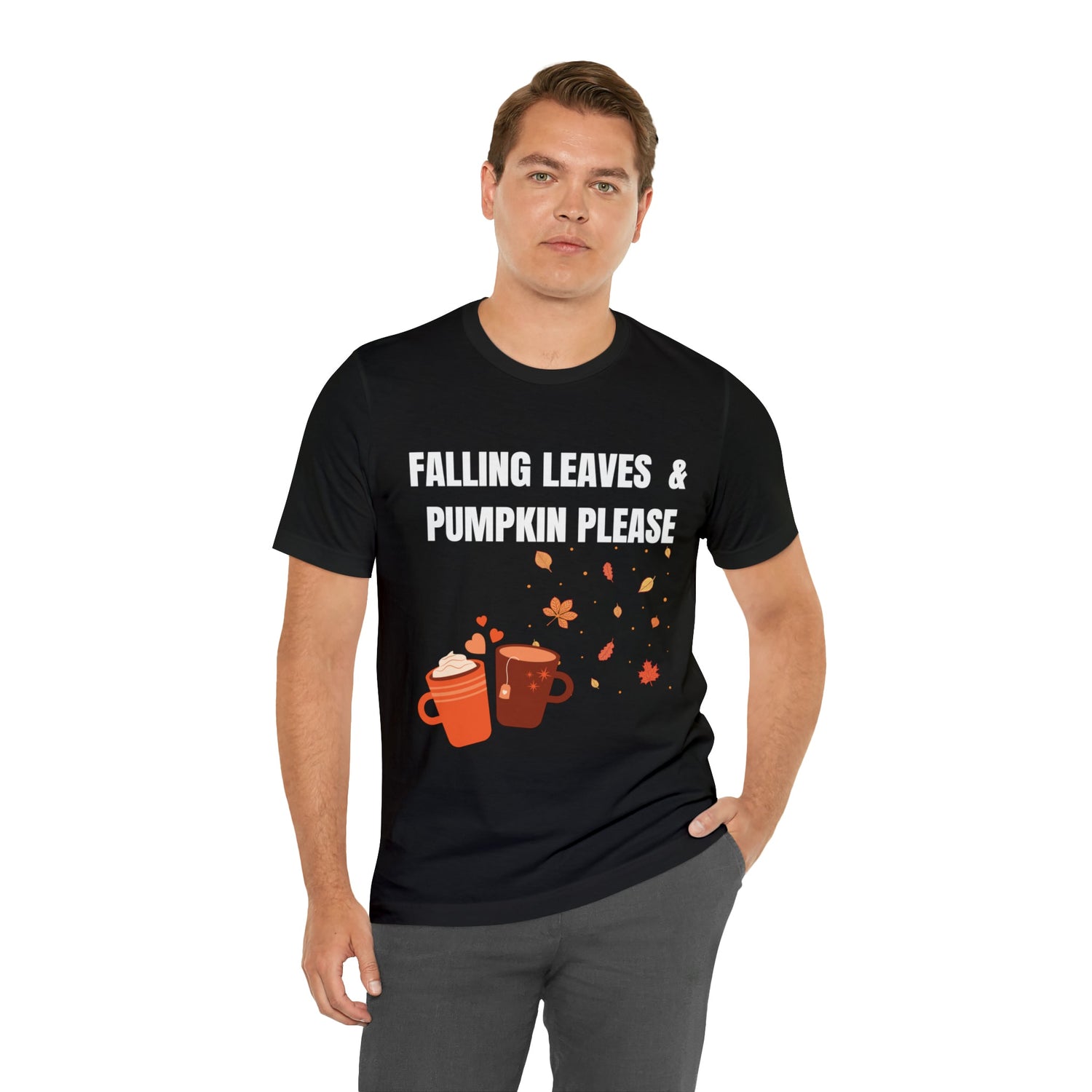 T-Shirt Graphic Tees for Men and Women Graphic Tee Shirts for Black Tshirt Outfits Fall Autumn Pumpkin Petrova Designs