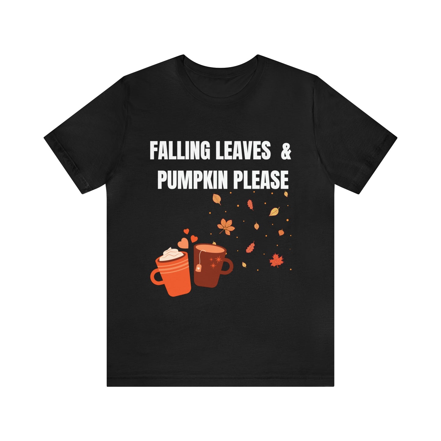 T-Shirt Graphic Tees for Men and Women Graphic Tee Shirts for Black Tshirt Outfits Fall Autumn Pumpkin Petrova Designs