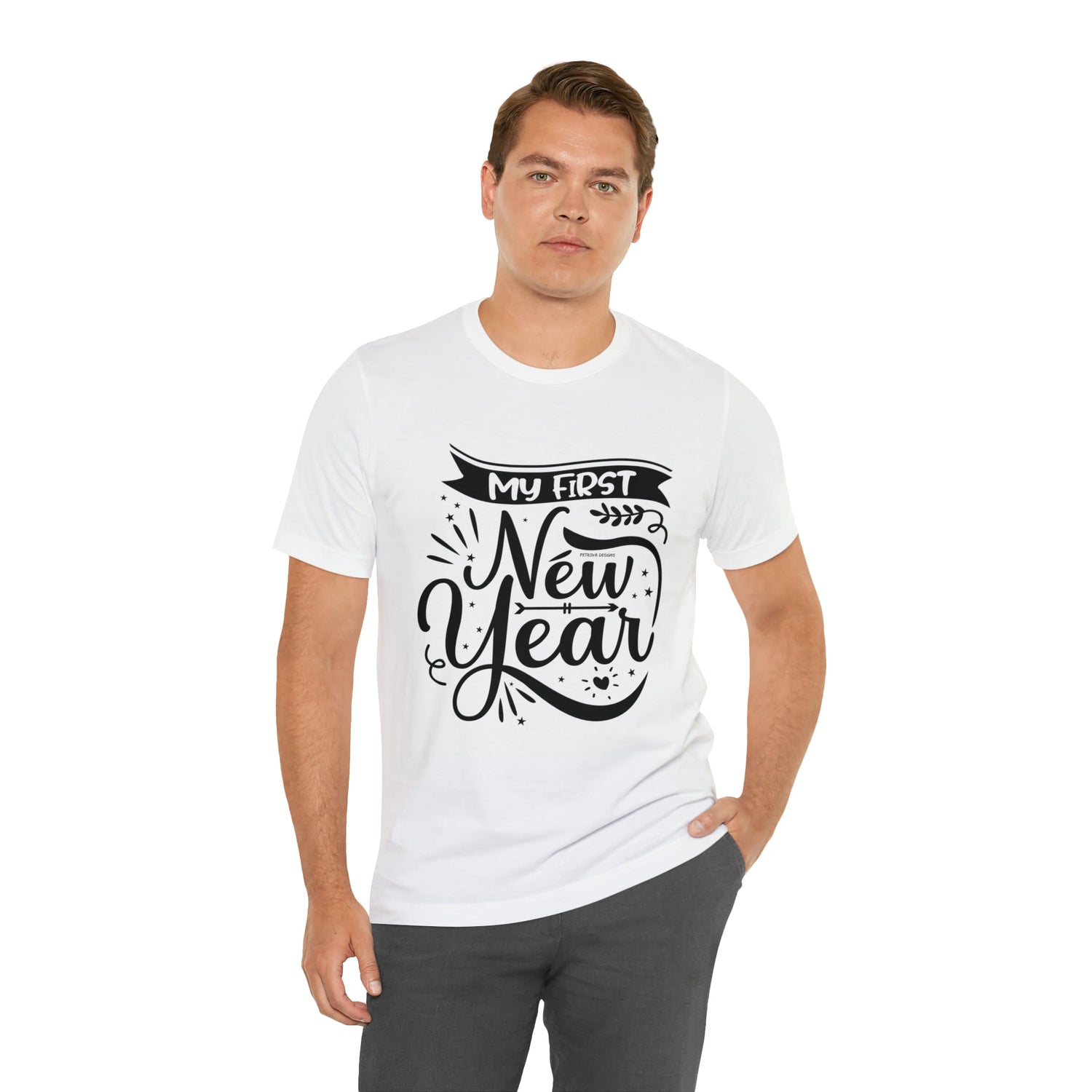 T-Shirt Graphic Tees for Men and Women Graphic Tee Shirts for Black Tshirt Outfits First New Year Petrova Designs