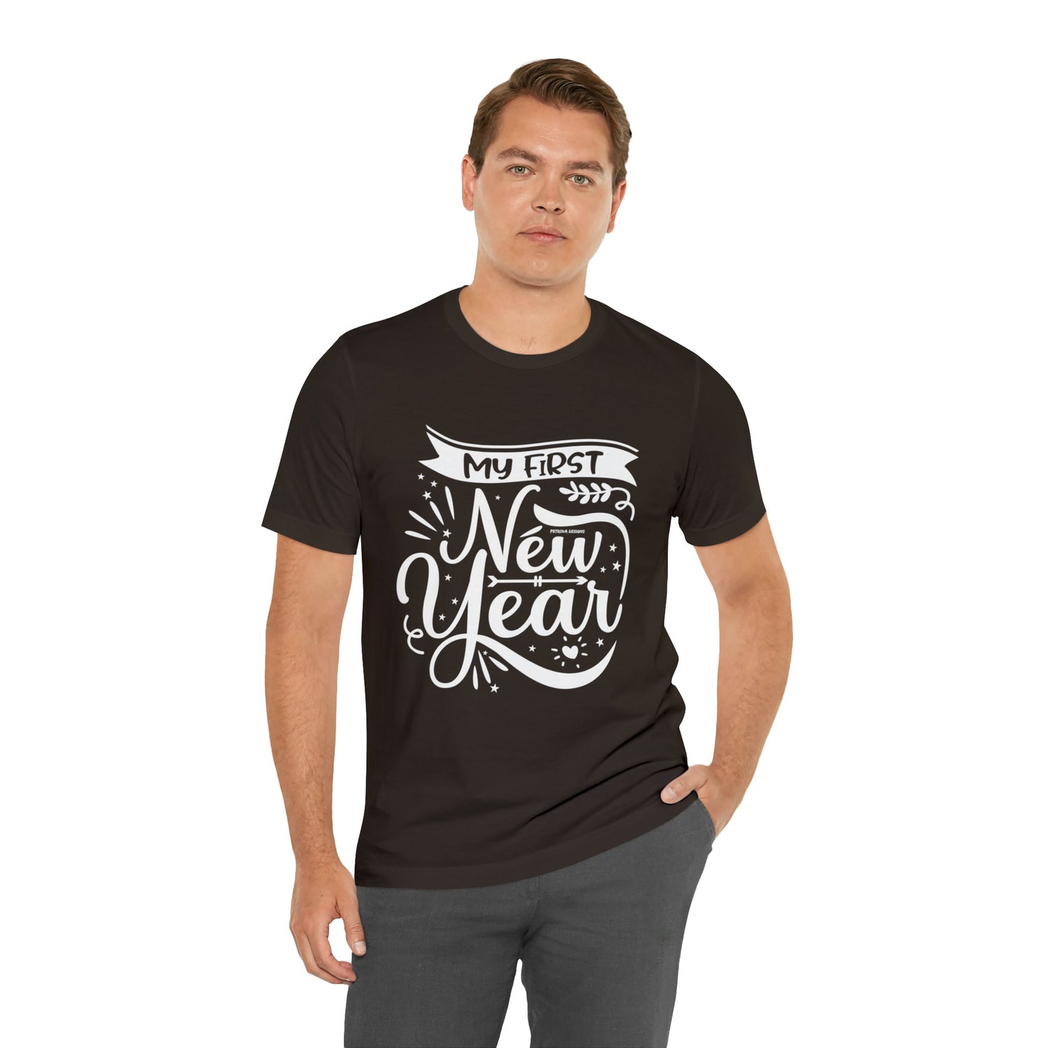 T-Shirt Graphic Tees for Men and Women Graphic Tee Shirts for Black Tshirt Outfits First New Year Petrova Designs