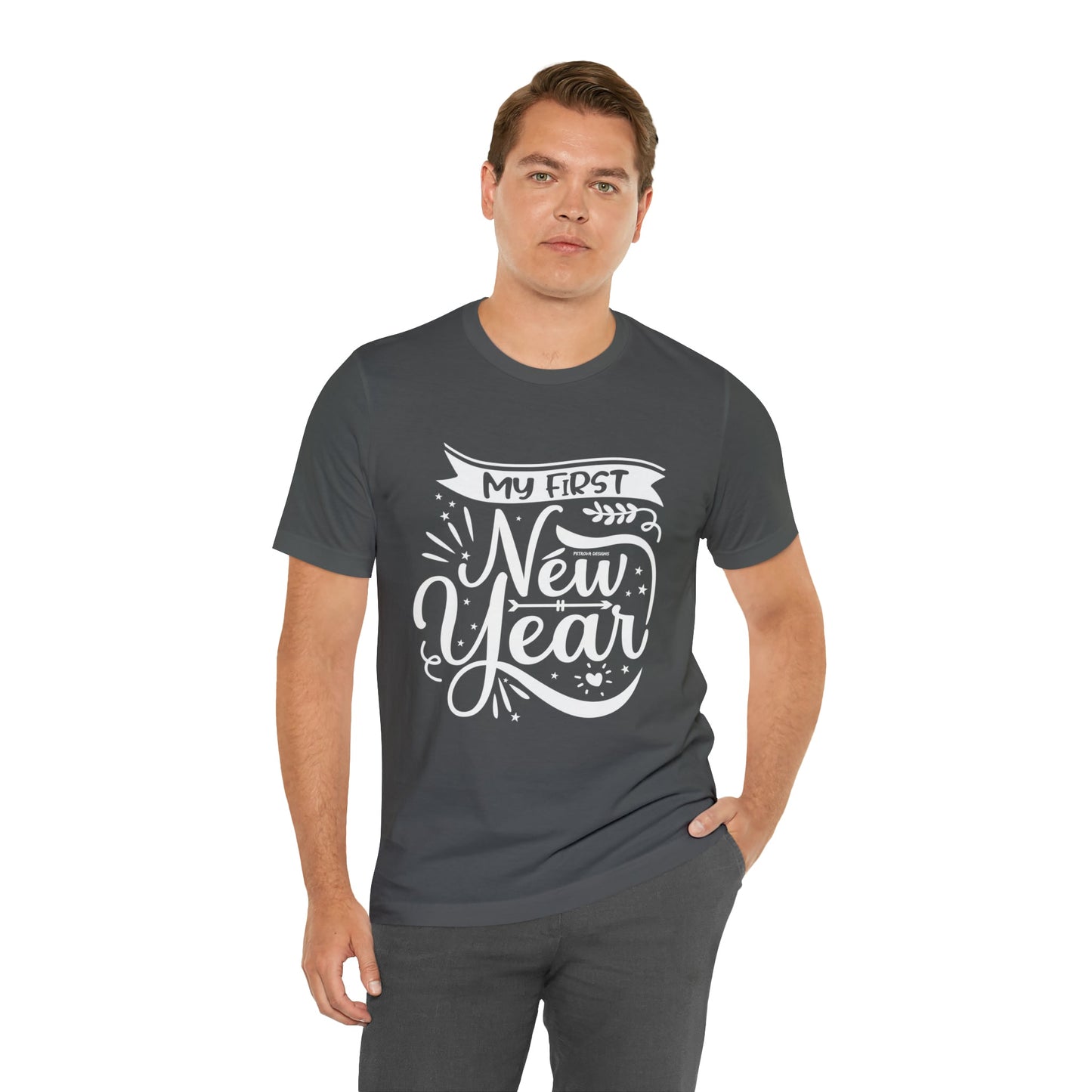 T-Shirt Graphic Tees for Men and Women Graphic Tee Shirts for Black Tshirt Outfits First New Year Petrova Designs