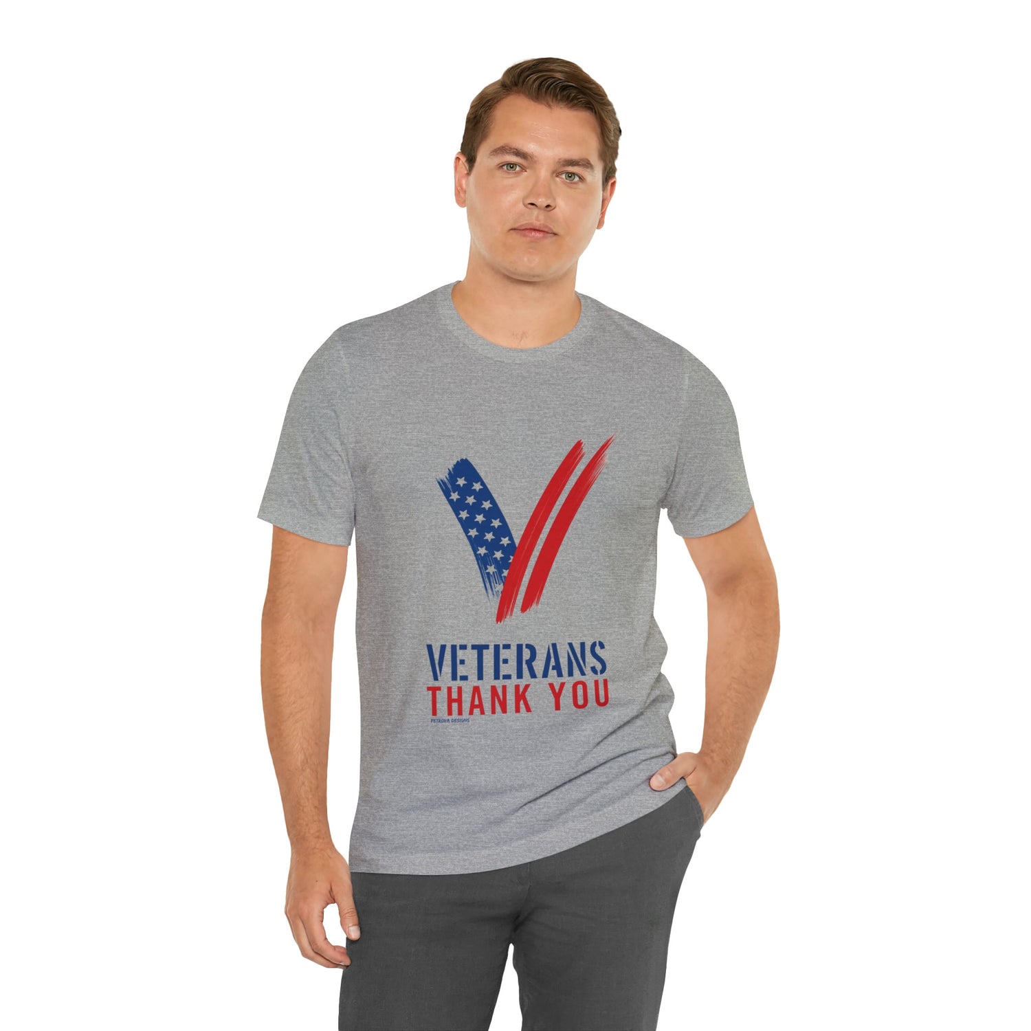 T-Shirt Graphic Tees for Men and Women Graphic Tee Shirts for Gray Tshirt Outfits Veterans Day Petrova Designs