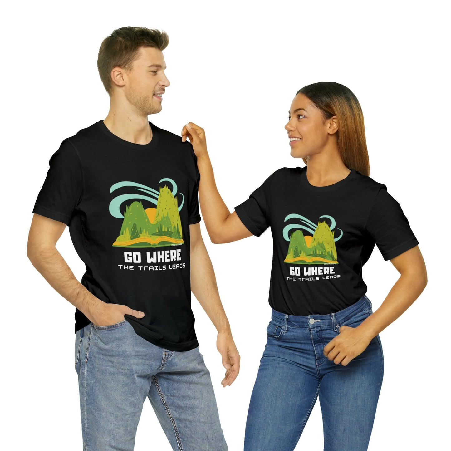 T-Shirt Graphic Tees for Men and Women Graphic Tee Shirts for Tshirt Outfits Hiker Nature Petrova Designs