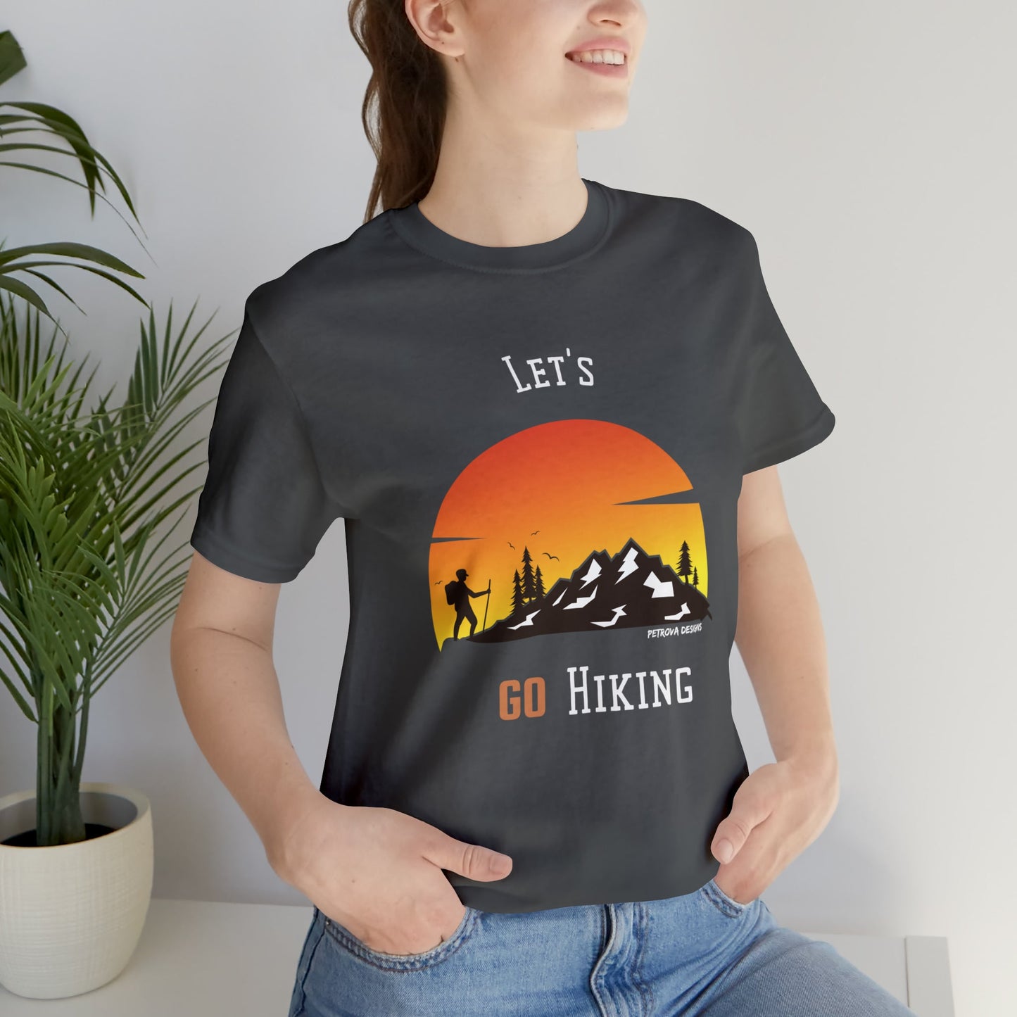 Asphalt T-Shirt Graphic Tees for Men and Women Graphic Tee Shirts for Tshirt Outfits Hiking Hiker Petrova Designs