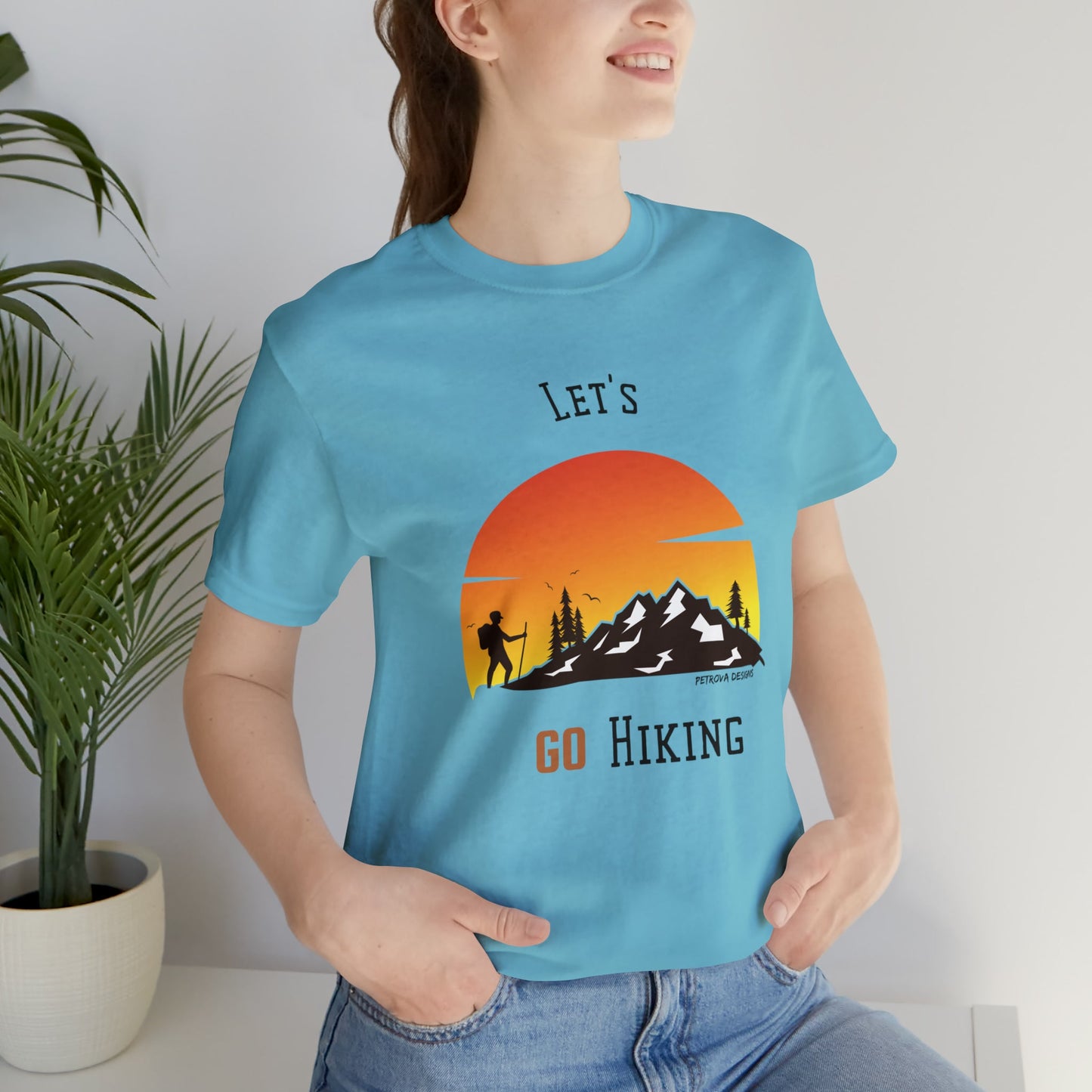 T-Shirt Graphic Tees for Men and Women Graphic Tee Shirts for Tshirt Outfits Hiking Hiker Petrova Designs