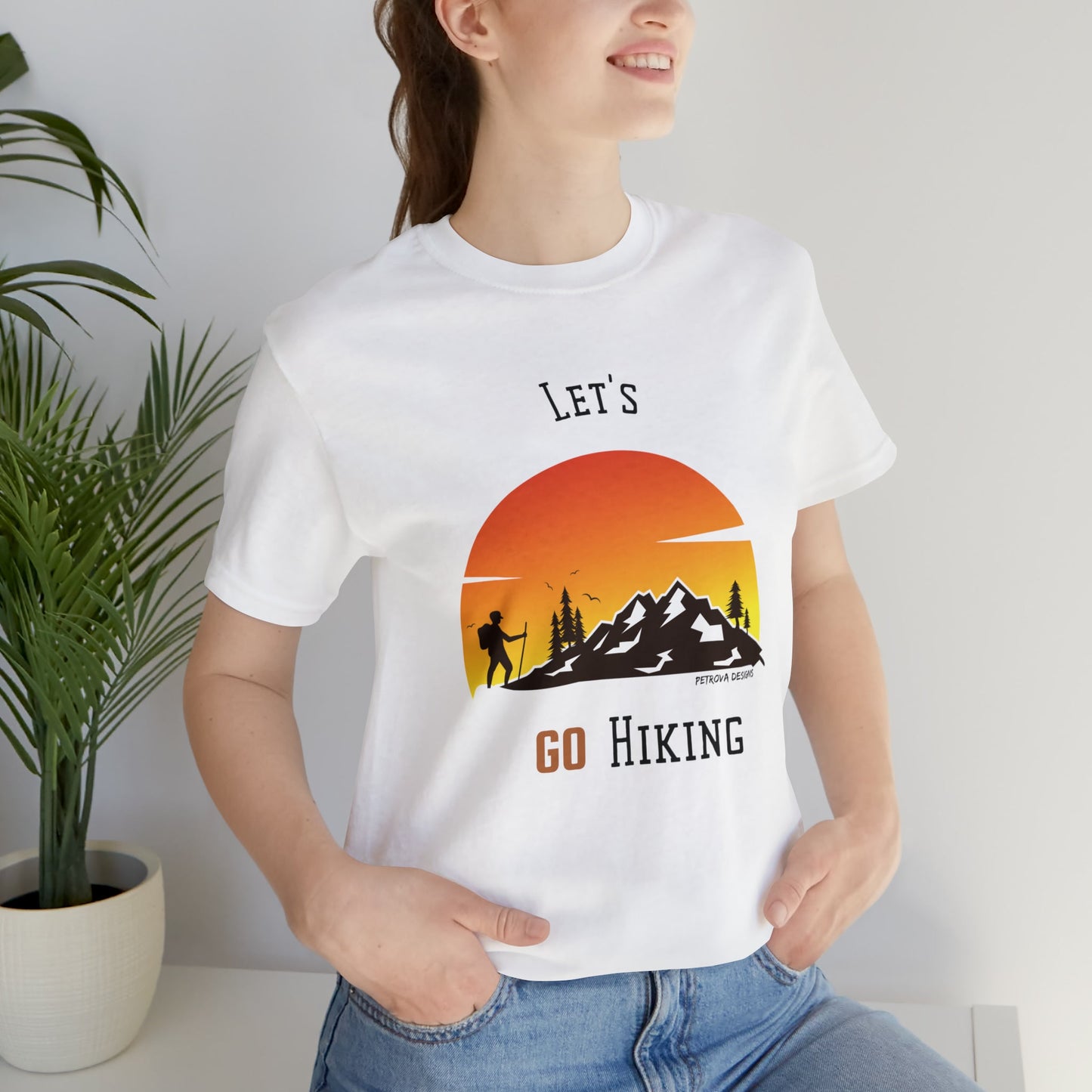 T-Shirt Graphic Tees for Men and Women Graphic Tee Shirts for Tshirt Outfits Hiking Hiker Petrova Designs