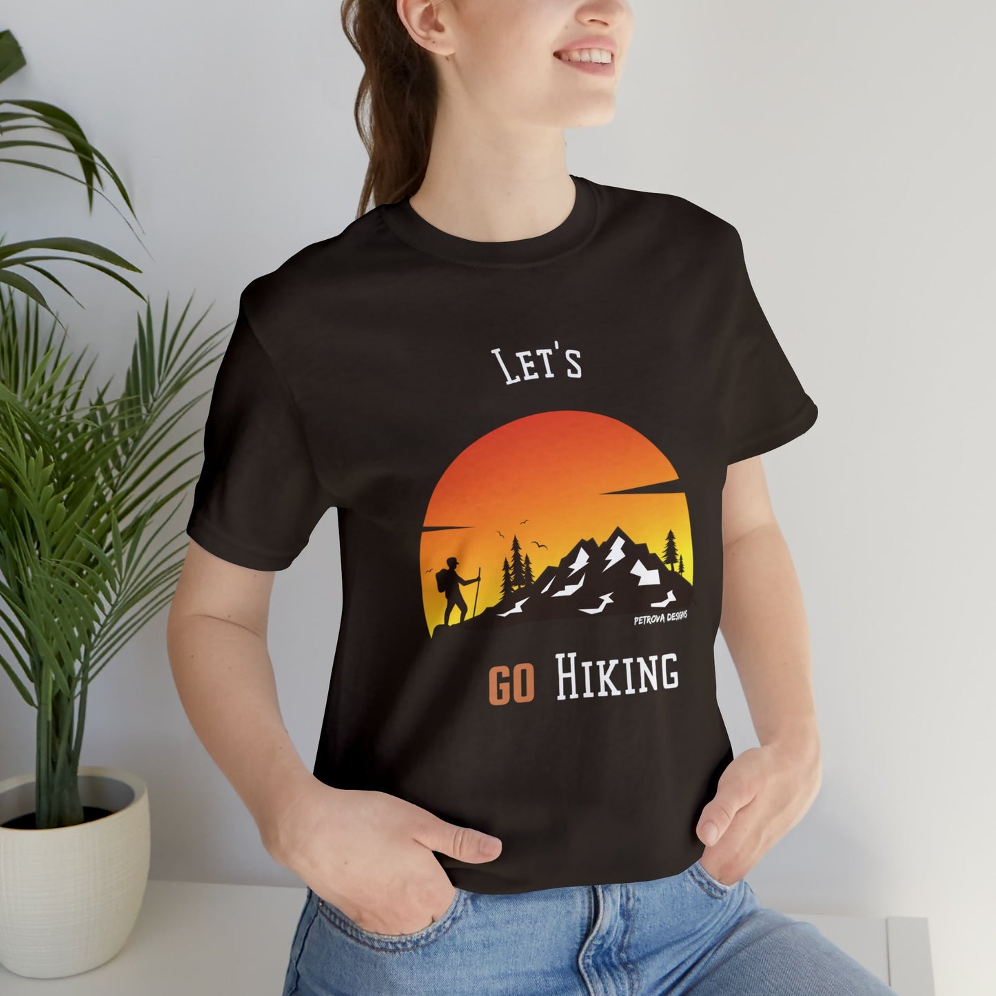 T-Shirt Graphic Tees for Men and Women Graphic Tee Shirts for Tshirt Outfits Hiking Hiker Petrova Designs