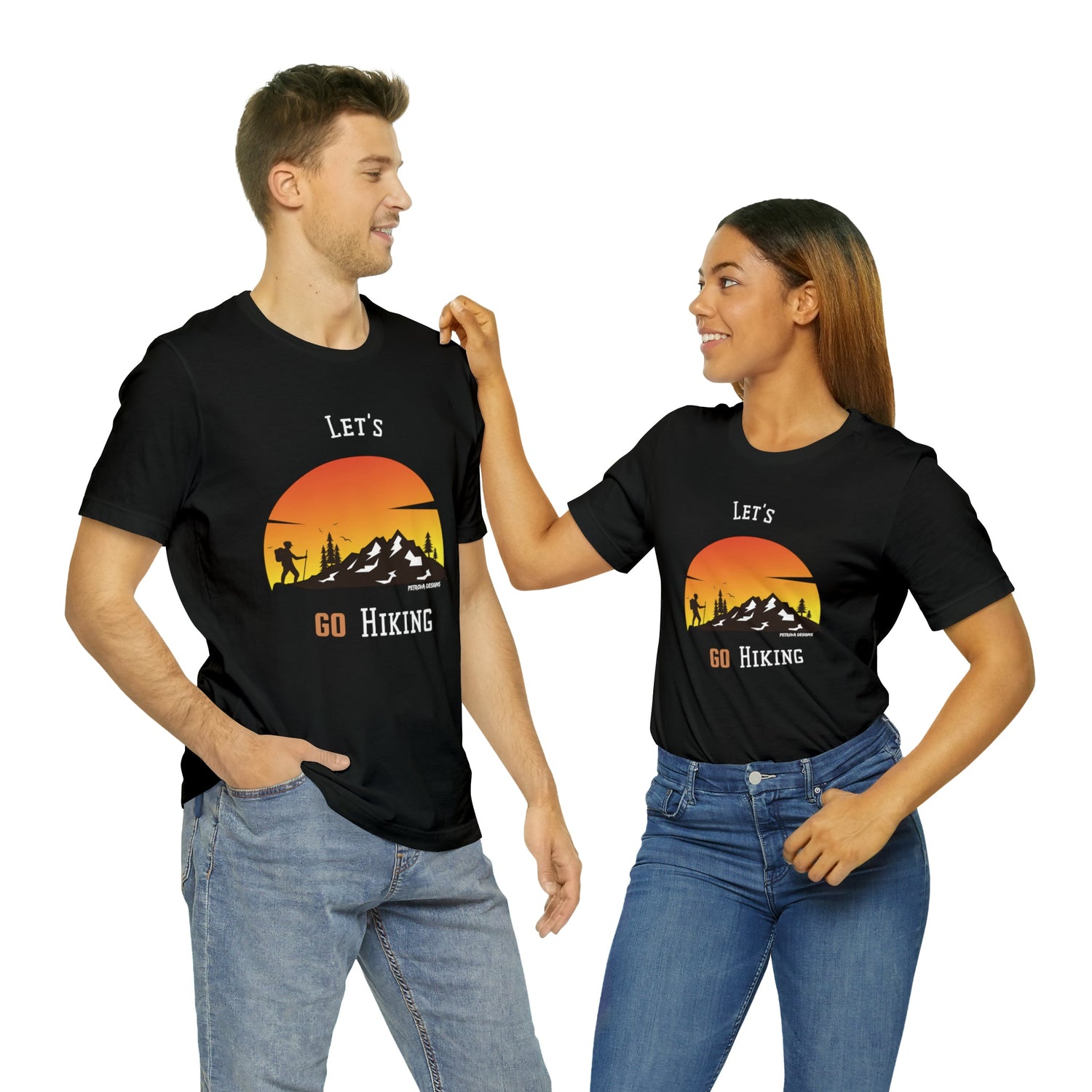 T-Shirt Graphic Tees for Men and Women Graphic Tee Shirts for Tshirt Outfits Hiking Hiker Petrova Designs