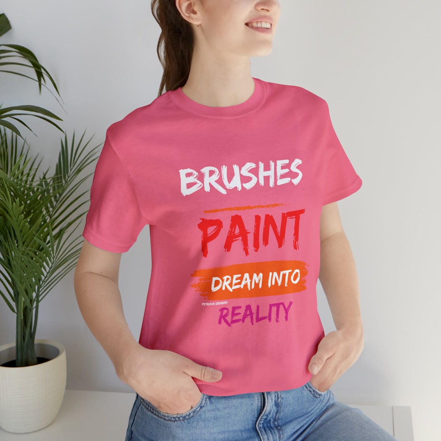 Charity Pink T-Shirt Graphic Tees for Men and Women Graphic Tee Shirts for Tshirt Outfits Painting Painter Petrova Designs