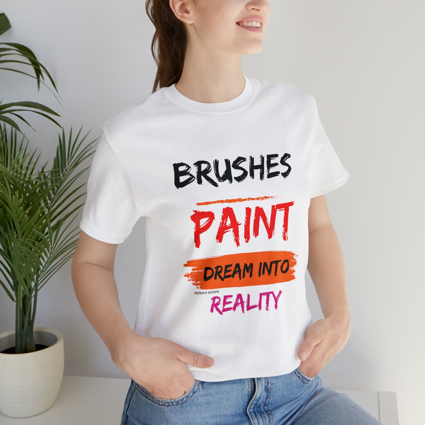 White T-Shirt Graphic Tees for Men and Women Graphic Tee Shirts for Tshirt Outfits Painting Painter Petrova Designs