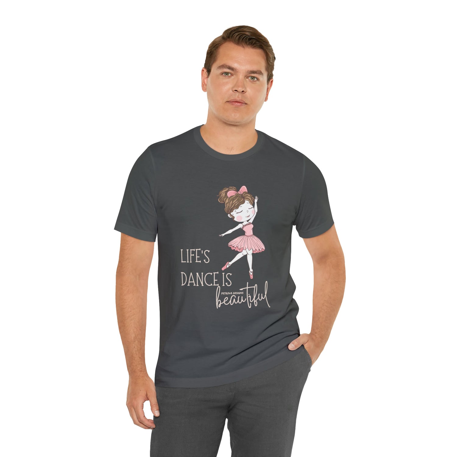 T-Shirt Graphic Tees Men's and Women's Bella Canvas Shirts for Black Tshirt Outfit Ballerina Dancer Petrova Designs