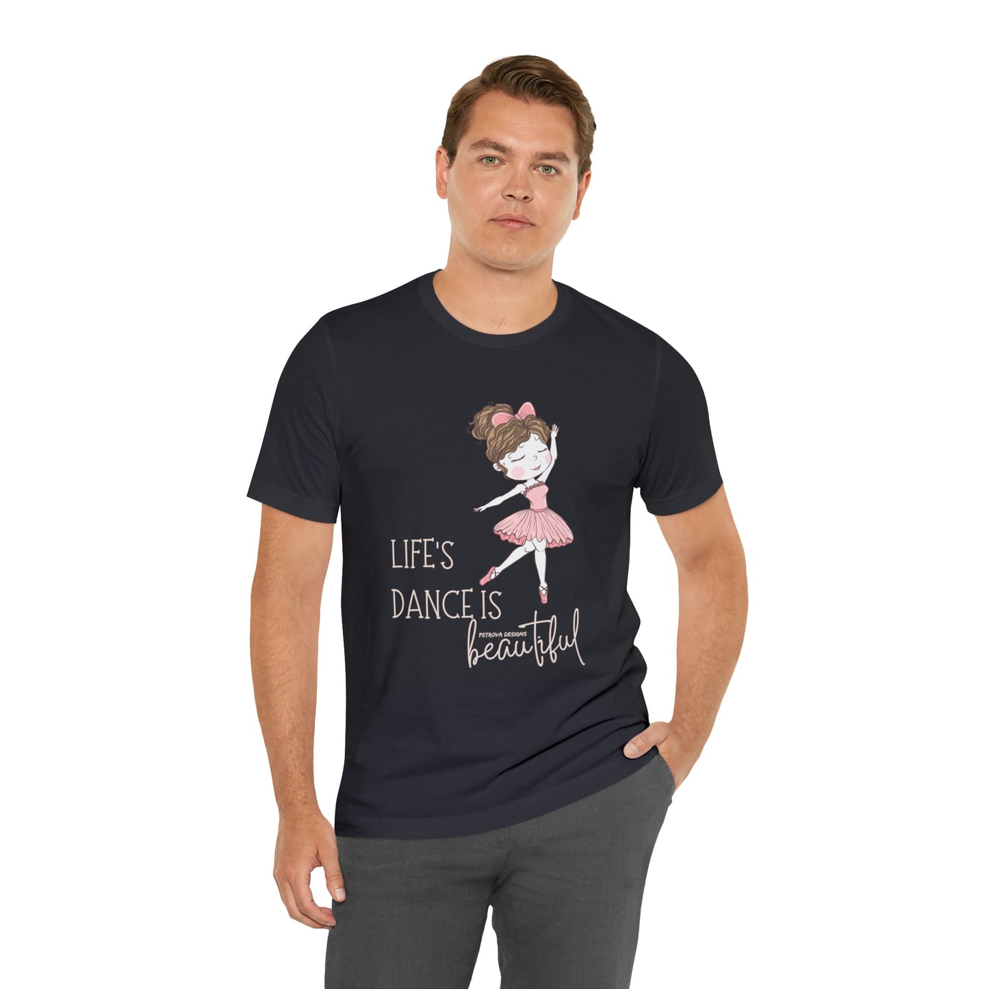 T-Shirt Graphic Tees Men's and Women's Bella Canvas Shirts for Black Tshirt Outfit Ballerina Dancer Petrova Designs