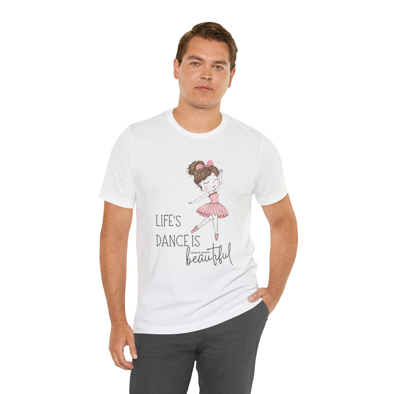 T-Shirt Graphic Tees Men's and Women's Bella Canvas Shirts for Black Tshirt Outfit Ballerina Dancer Petrova Designs