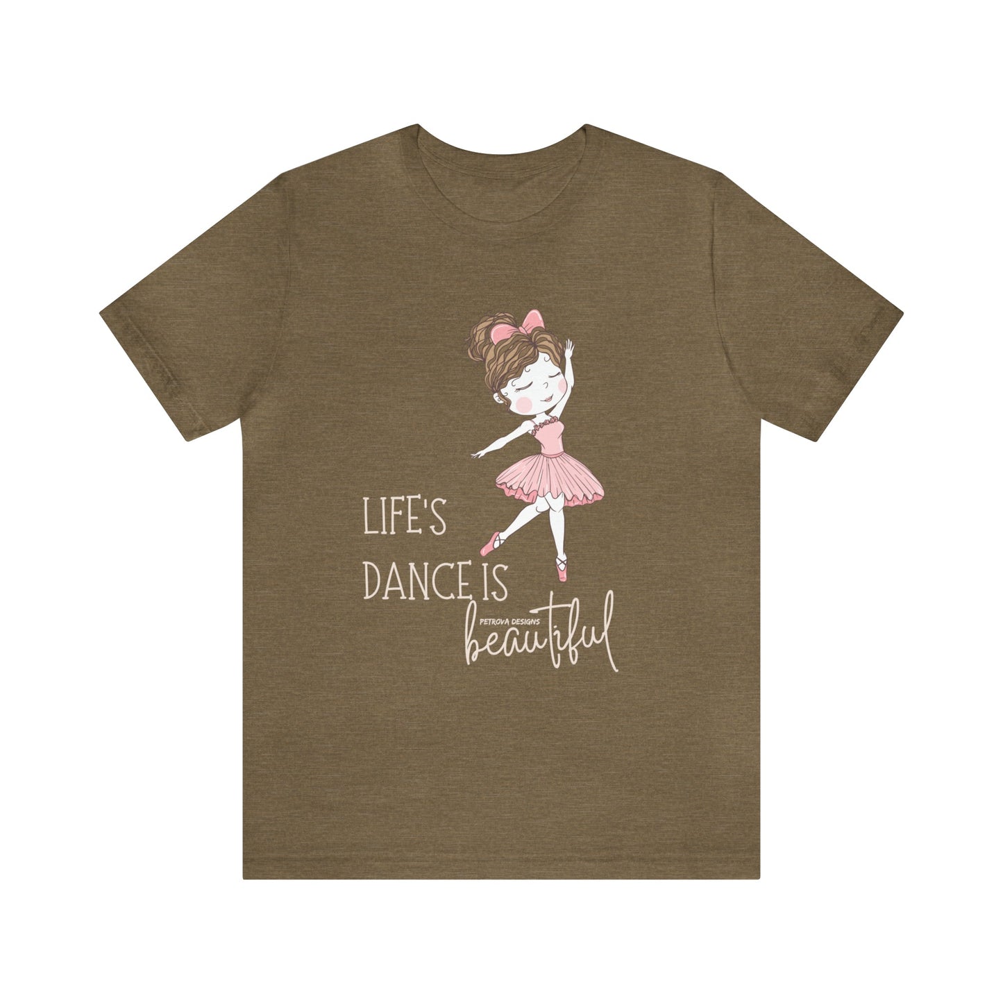 T-Shirt Graphic Tees Men's and Women's Bella Canvas Shirts for Black Tshirt Outfit Ballerina Dancer Petrova Designs