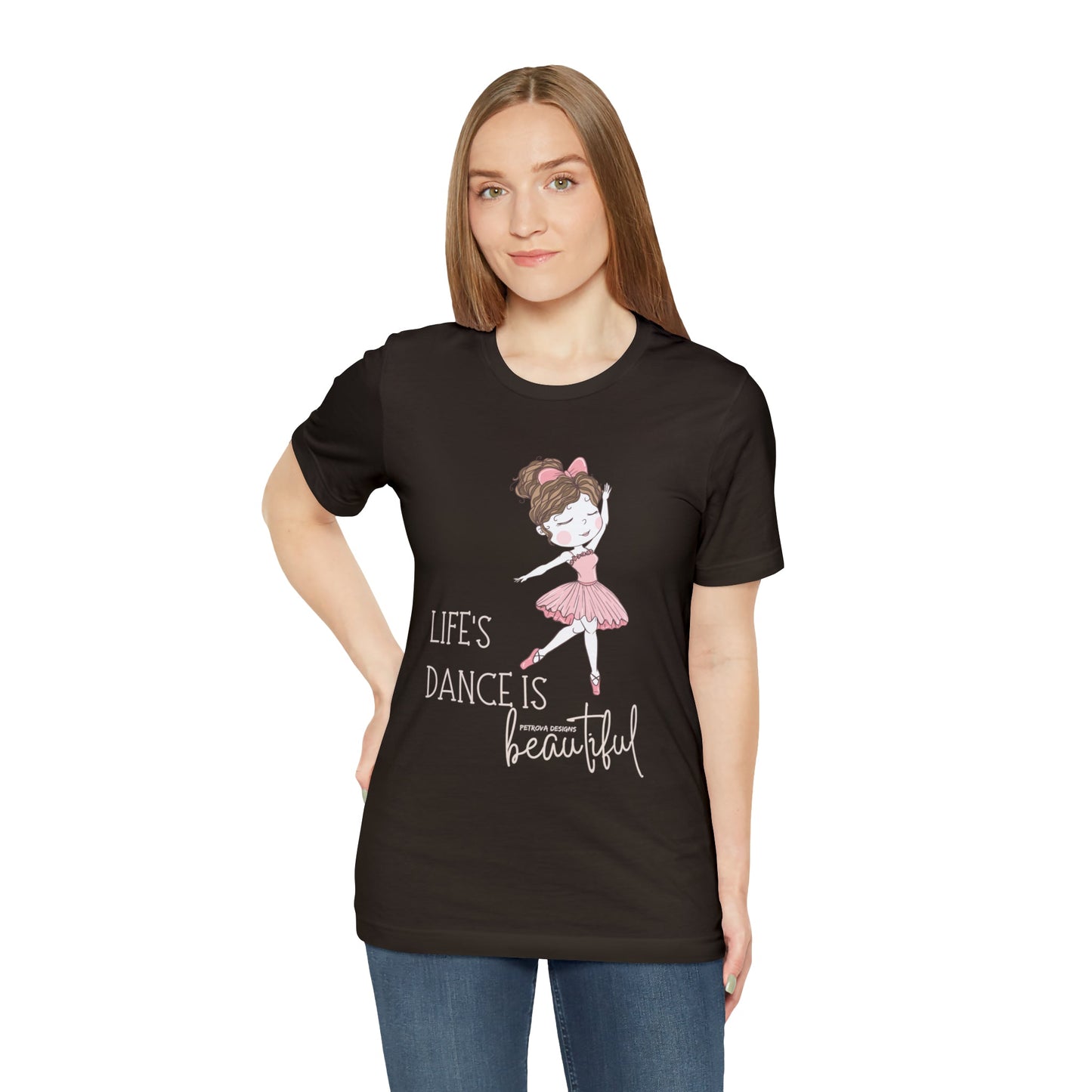 T-Shirt Graphic Tees Men's and Women's Bella Canvas Shirts for Black Tshirt Outfit Ballerina Dancer Petrova Designs