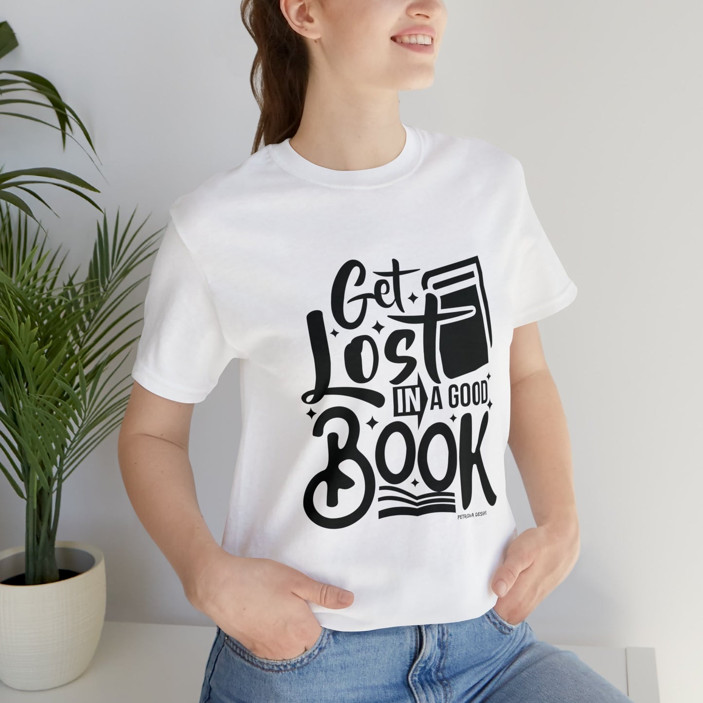 T-Shirt Graphic Tees Men's and Women's Bella Canvas Shirts for Black Tshirt Outfit Book Petrova Designs