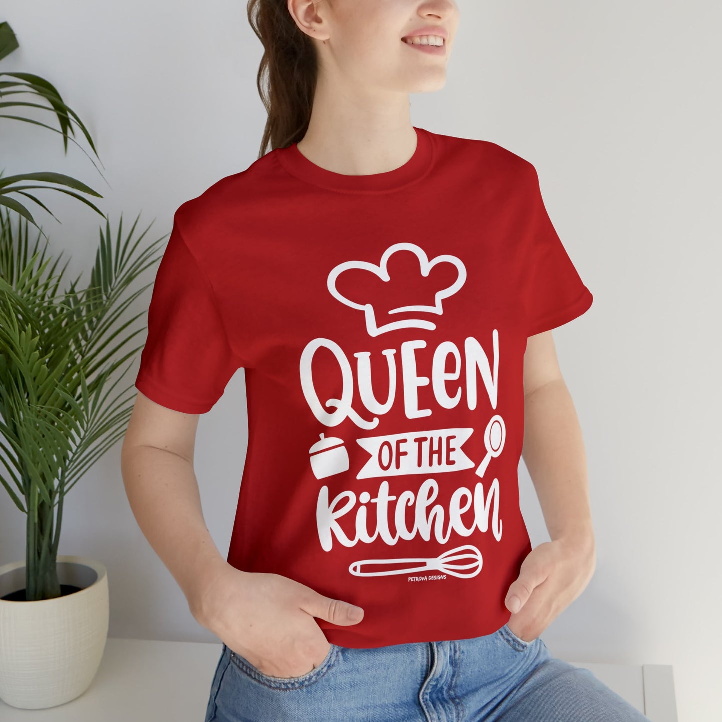 Red T-Shirt Graphic Tees Men's and Women's Bella Canvas Shirts for Black Tshirt Outfit Cooking Petrova Designs