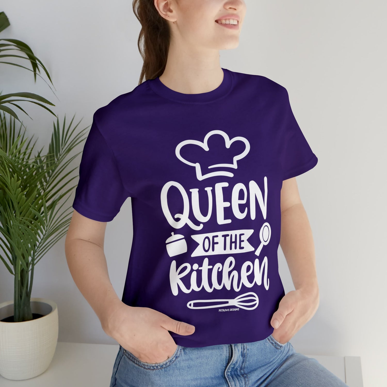 Team Purple T-Shirt Graphic Tees Men's and Women's Bella Canvas Shirts for Black Tshirt Outfit Cooking Petrova Designs