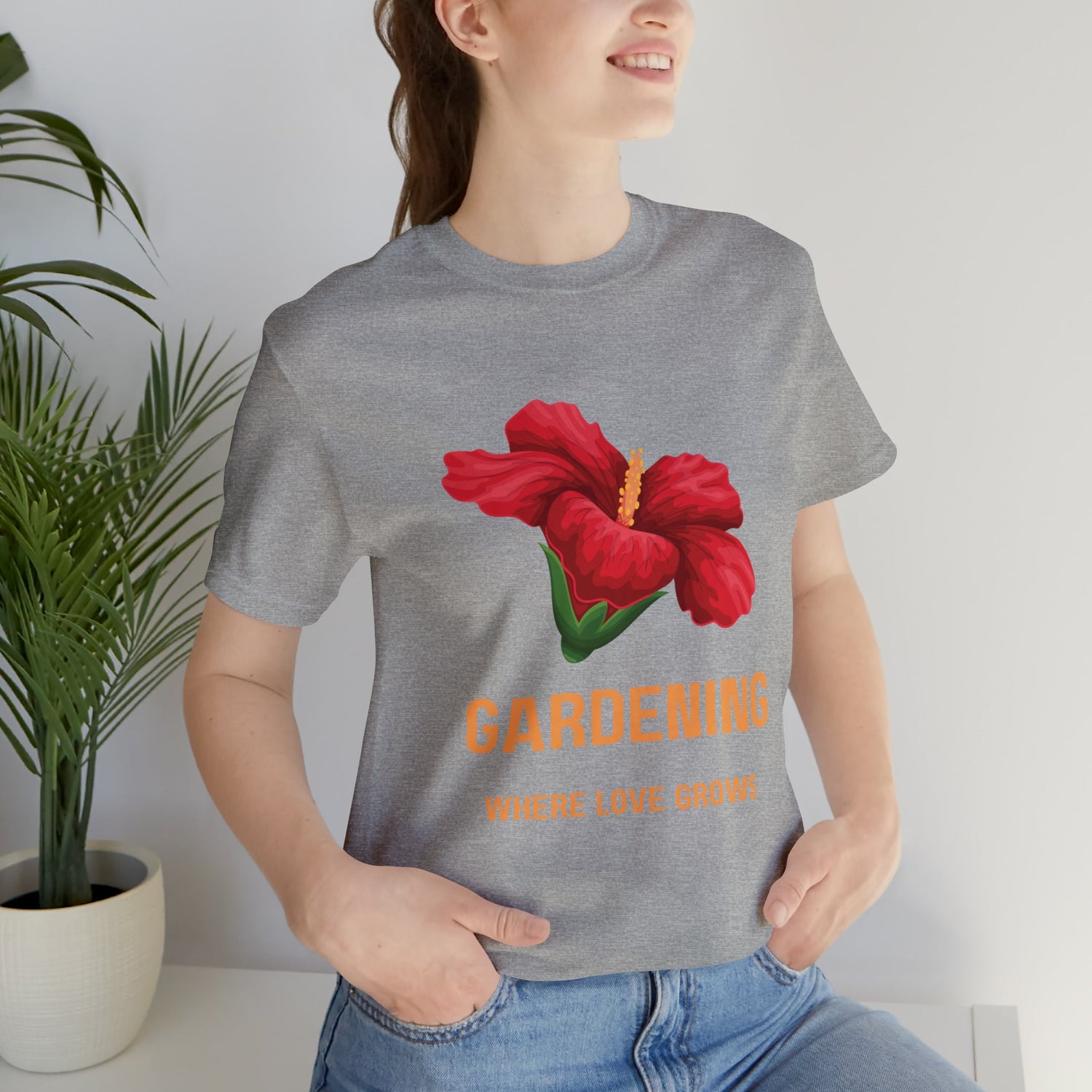 Athletic Heather T-Shirt Graphic Tees Men's and Women's Bella Canvas Shirts for Black Tshirt Outfit Gardener Petrova Designs