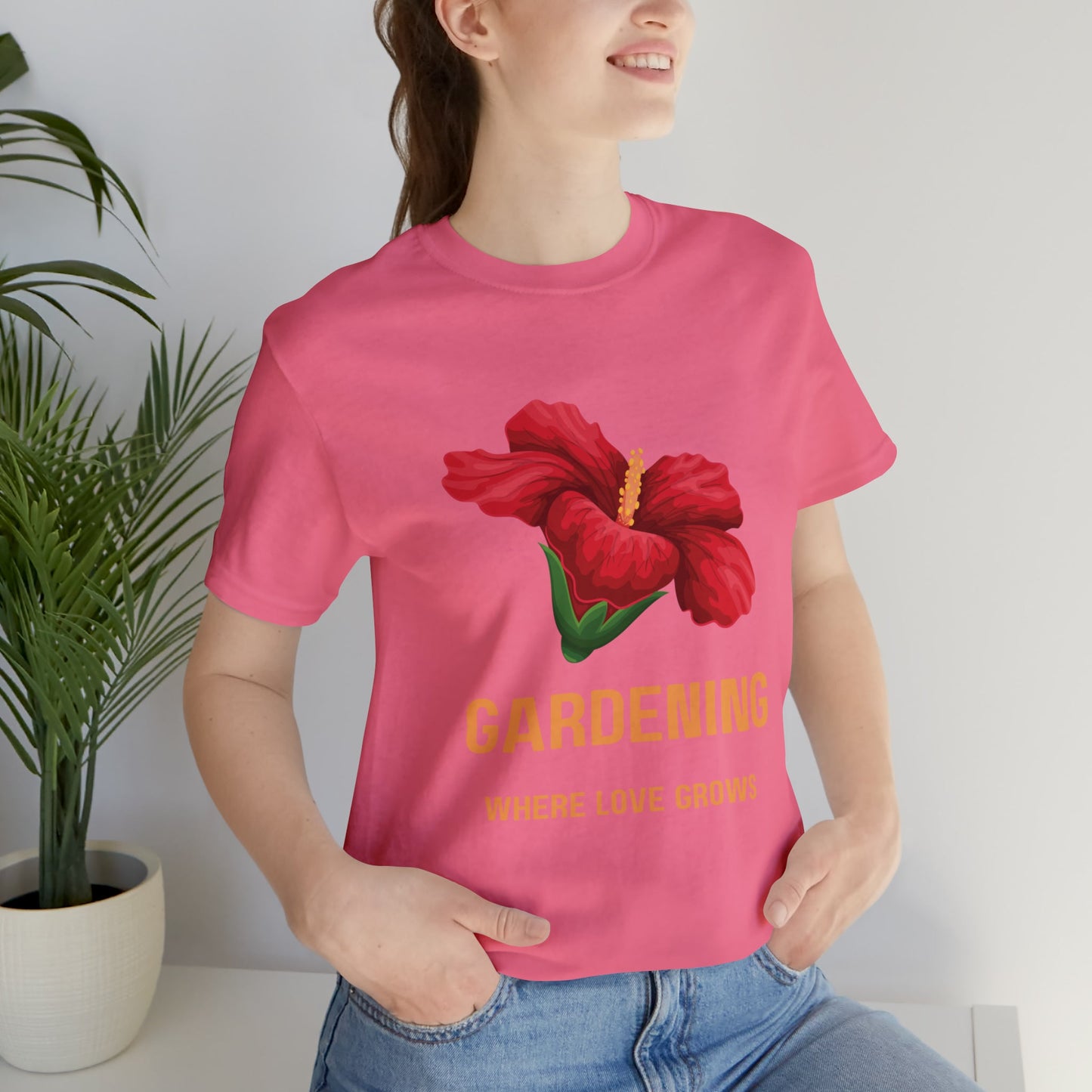 Charity Pink T-Shirt Graphic Tees Men's and Women's Bella Canvas Shirts for Black Tshirt Outfit Gardener Petrova Designs