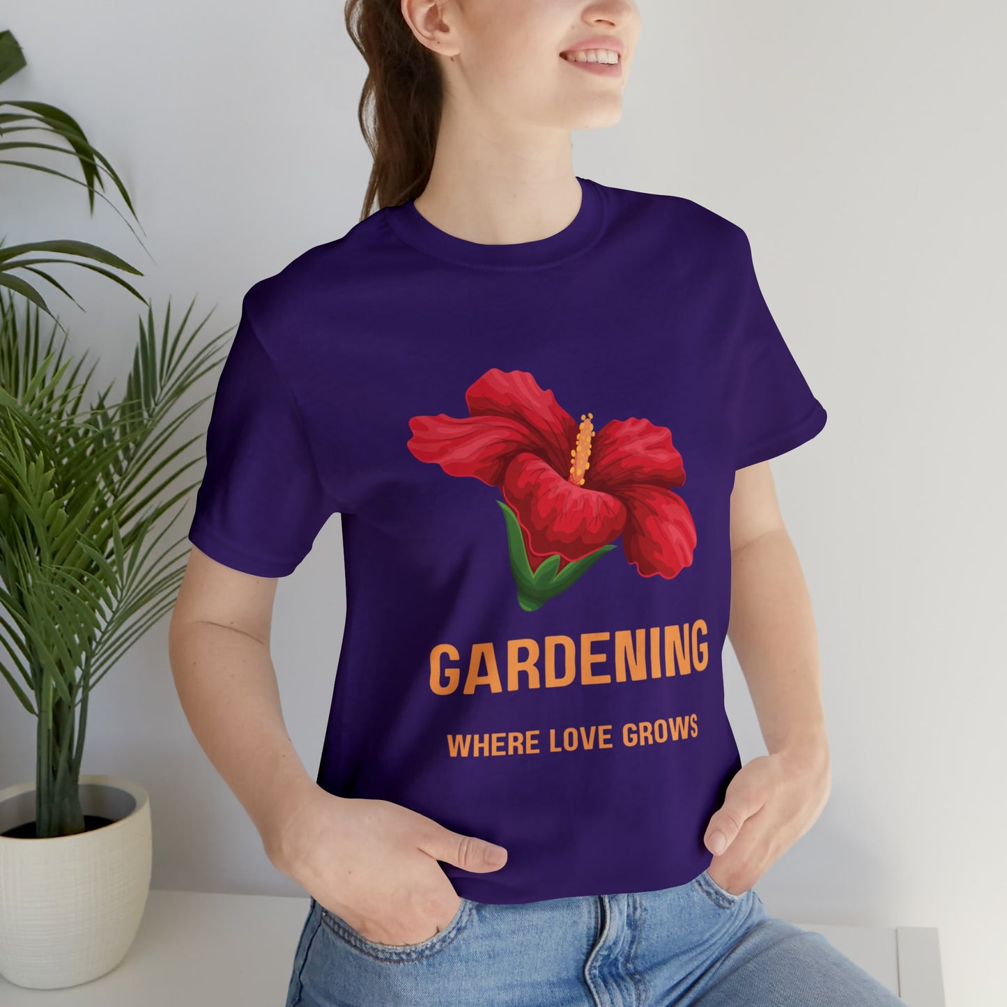 Team Purple T-Shirt Graphic Tees Men's and Women's Bella Canvas Shirts for Black Tshirt Outfit Gardener Petrova Designs