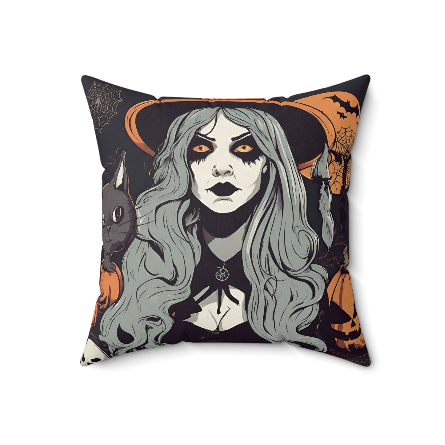 18" × 18" Home Decor Halloween Accent Pillows for Throw Pillows Decor for Couch or Sofa Black Petrova Designs