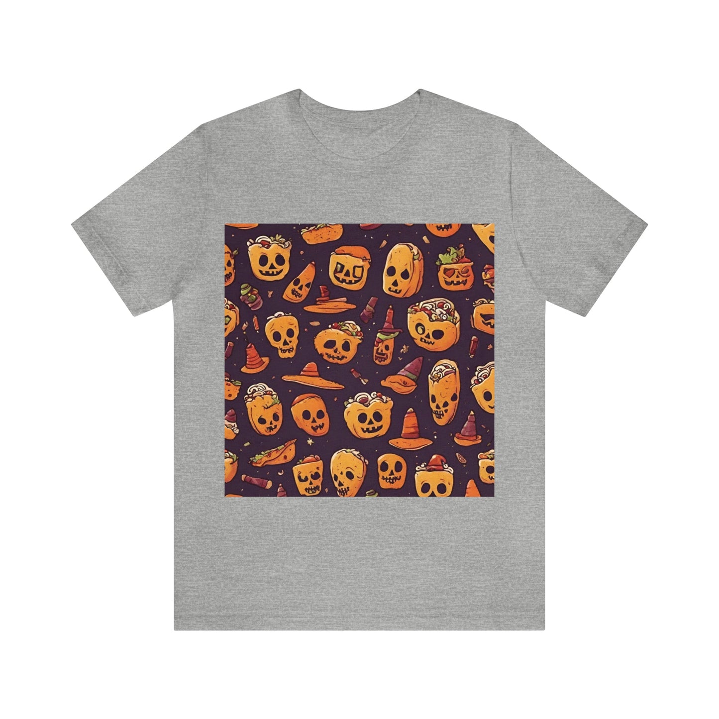 Athletic Heather T-Shirt Halloween Shirt for Adults for Halloween Present Graphic Tee Bella Canvas Black Petrova Designs