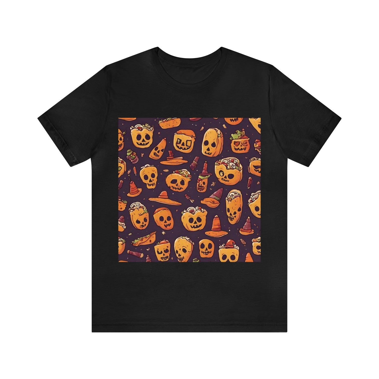 Black T-Shirt Halloween Shirt for Adults for Halloween Present Graphic Tee Bella Canvas Black Petrova Designs