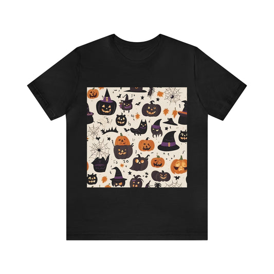 Black T-Shirt Halloween Shirt for Adults for Halloween Present Graphic Tee Bella Canvas Black Cool Petrova Designs