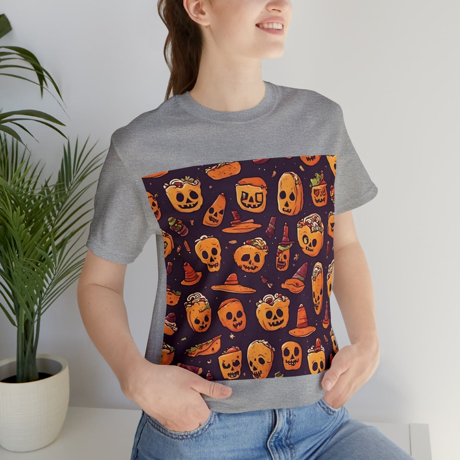 T-Shirt Halloween Shirt for Adults for Halloween Present Graphic Tee Bella Canvas Black Petrova Designs