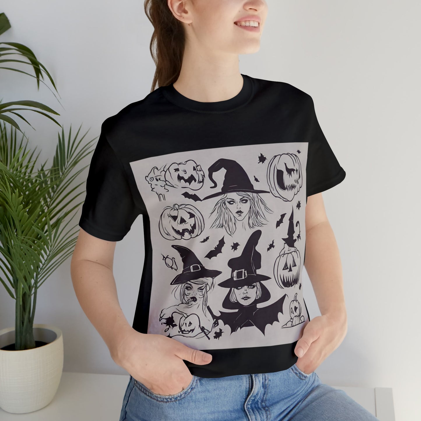 T-Shirt Halloween Shirt for Adults for Halloween Present Graphic Tee Bella Canvas Black Petrova Designs