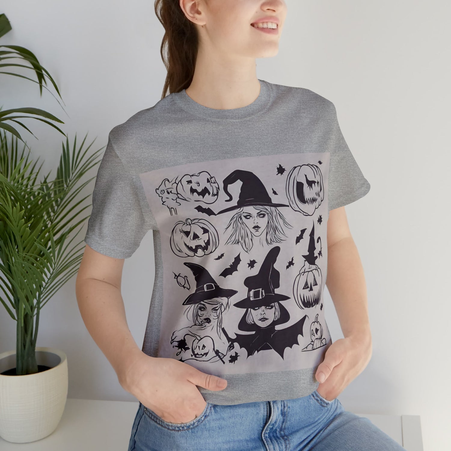 T-Shirt Halloween Shirt for Adults for Halloween Present Graphic Tee Bella Canvas Black Petrova Designs