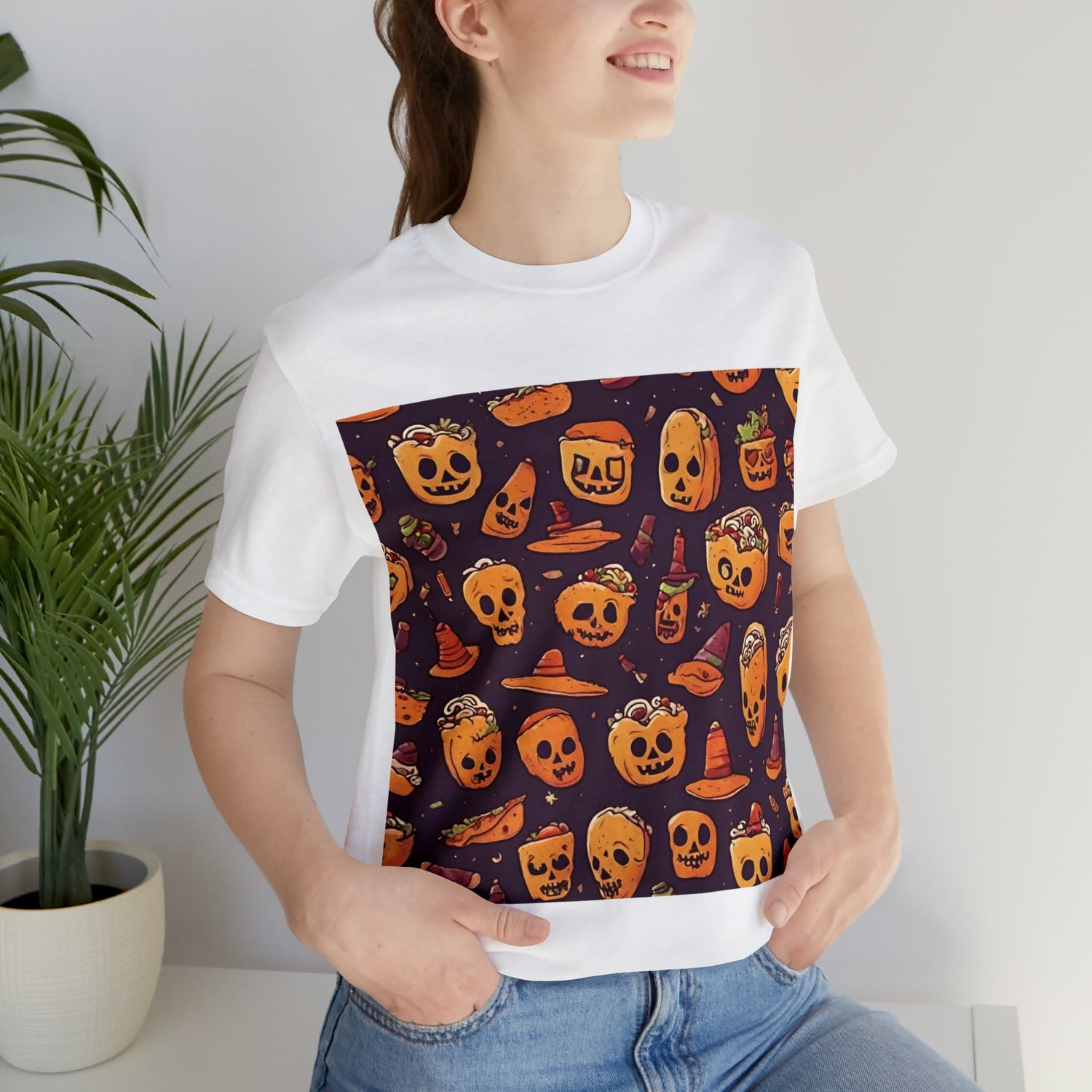 T-Shirt Halloween Shirt for Adults for Halloween Present Graphic Tee Bella Canvas Black Petrova Designs