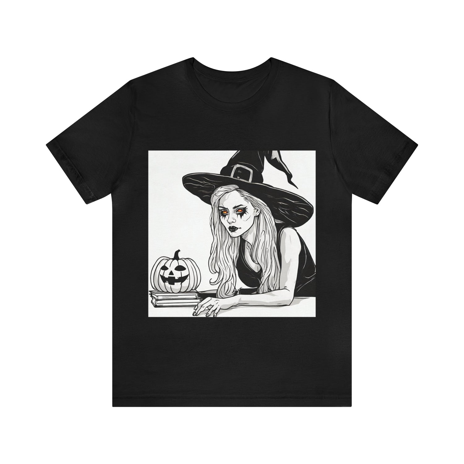 Black T-Shirt Halloween Shirt for Adults for Halloween Present Graphic Tee Bella Canvas Black Scary Petrova Designs