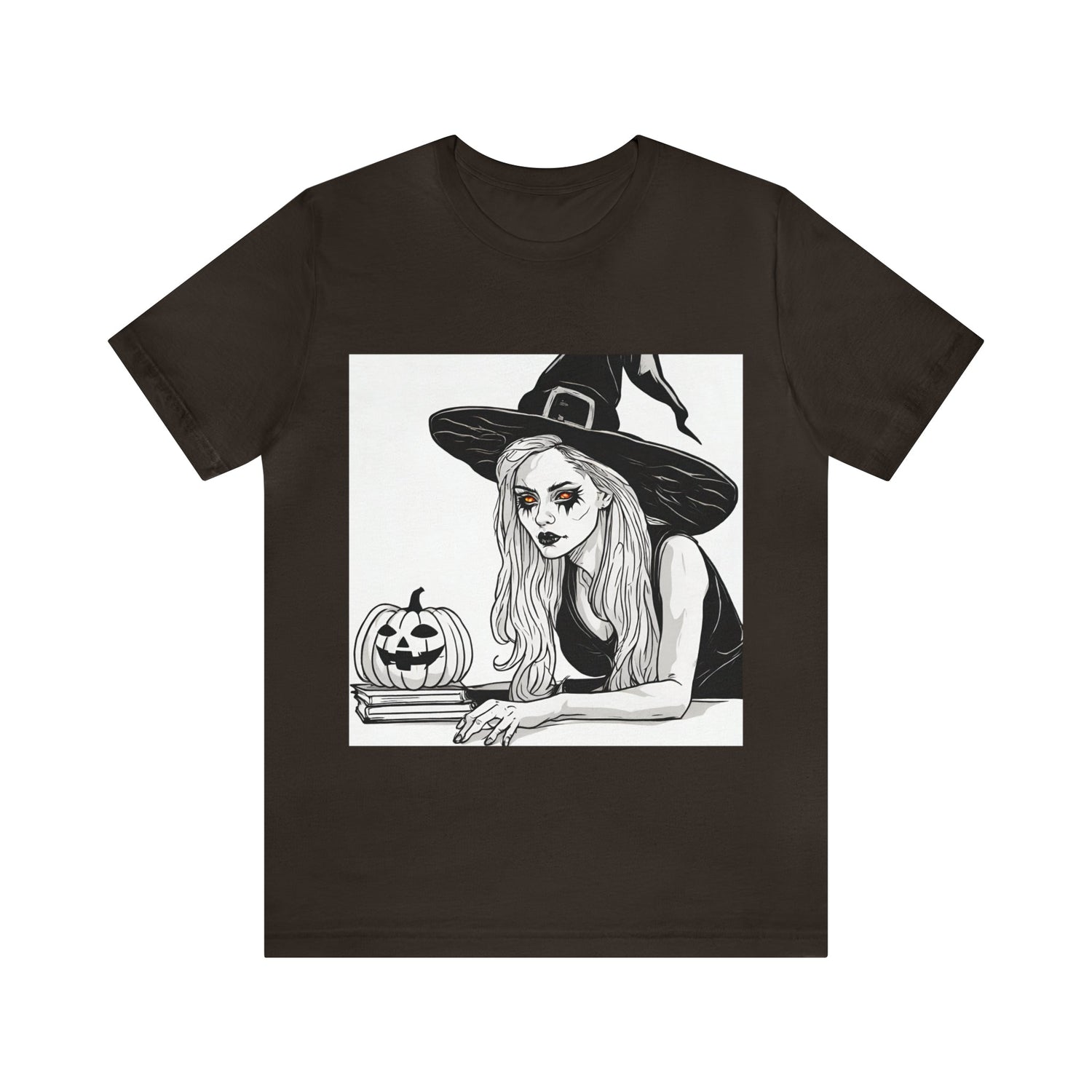 Brown T-Shirt Halloween Shirt for Adults for Halloween Present Graphic Tee Bella Canvas Black Scary Petrova Designs