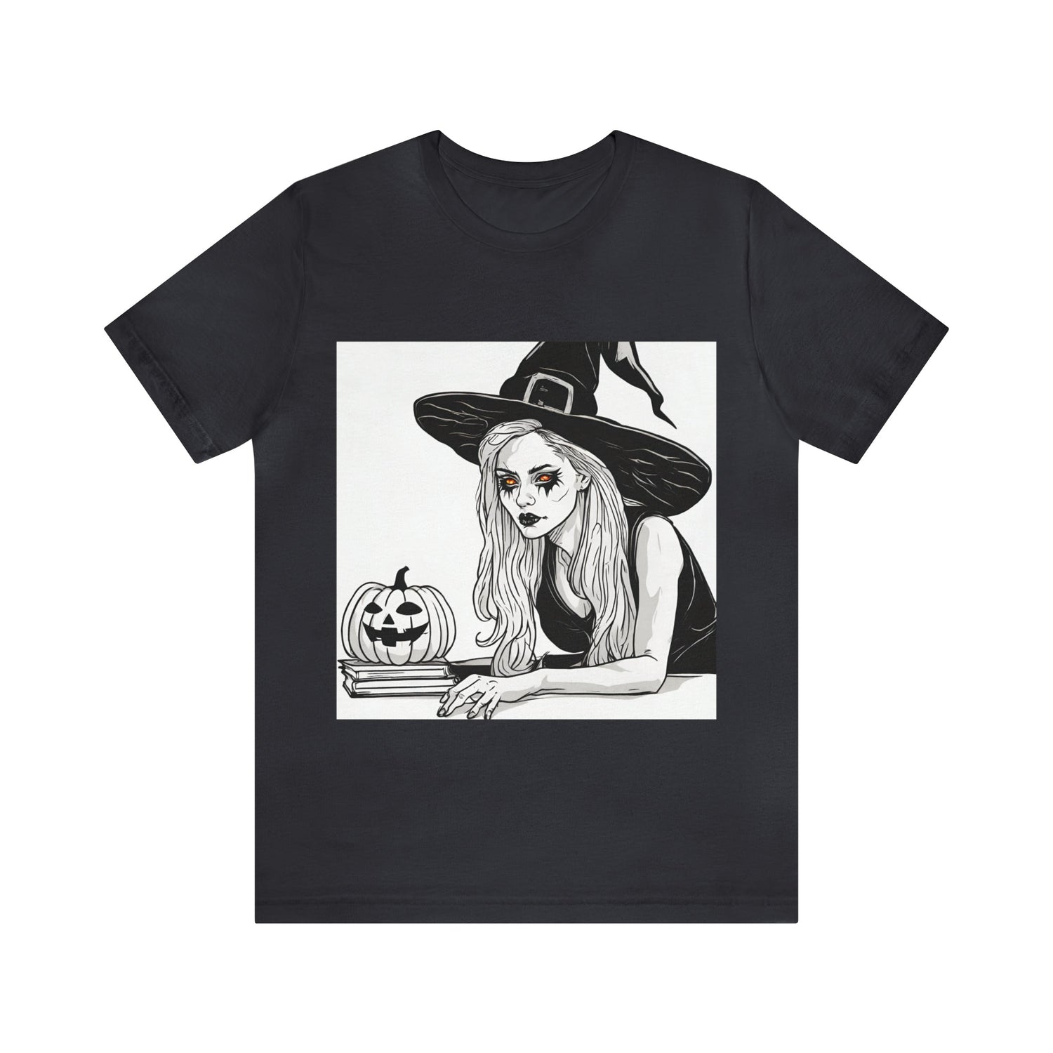 Dark Grey T-Shirt Halloween Shirt for Adults for Halloween Present Graphic Tee Bella Canvas Black Scary Petrova Designs