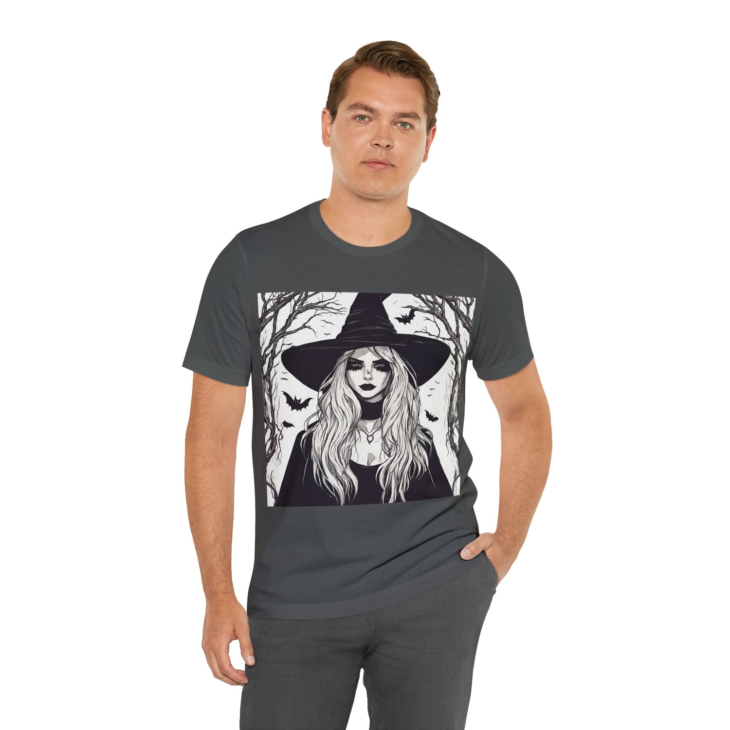 T-Shirt Halloween Shirt for Adults for Halloween Present Graphic Tee Bella Canvas Black White Petrova Designs