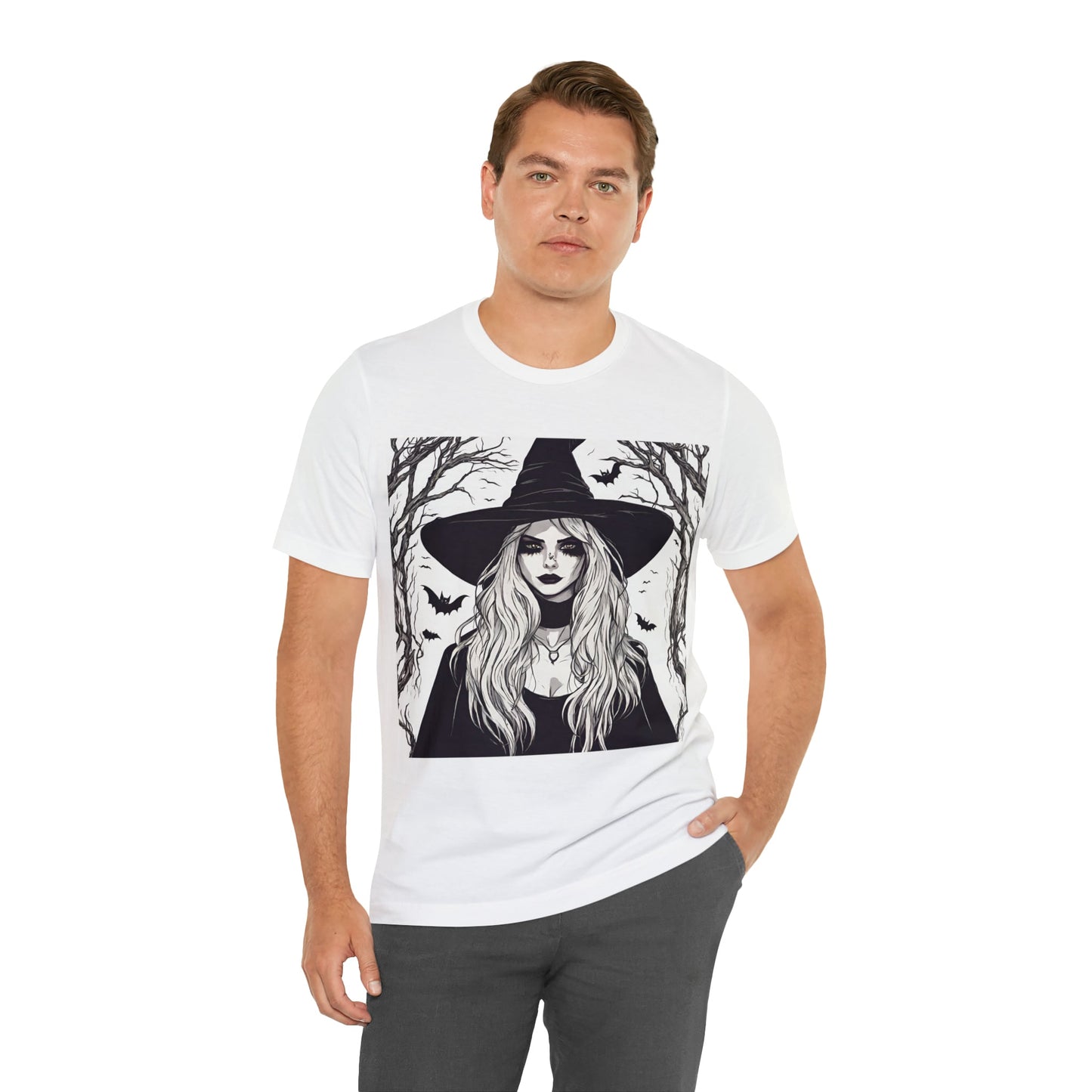 T-Shirt Halloween Shirt for Adults for Halloween Present Graphic Tee Bella Canvas Black White Petrova Designs