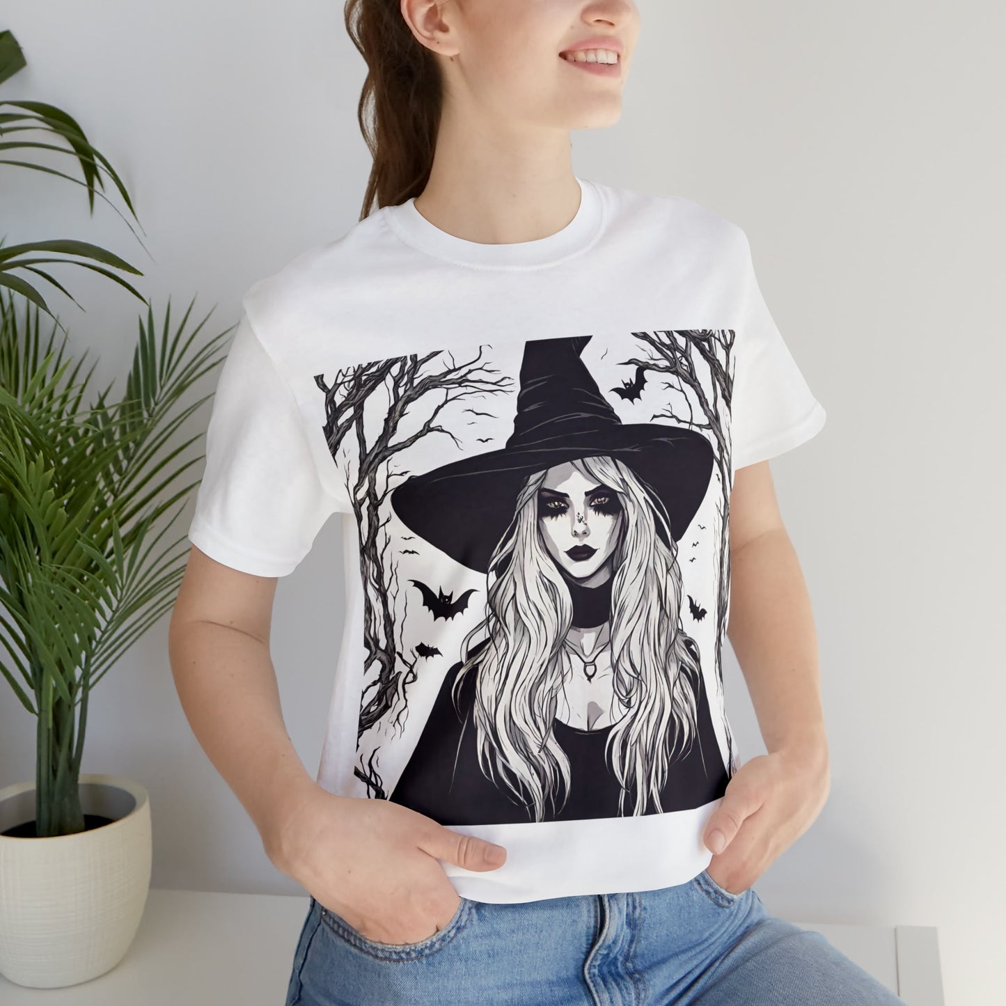 T-Shirt Halloween Shirt for Adults for Halloween Present Graphic Tee Bella Canvas Black White Petrova Designs