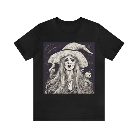 Black T-Shirt Halloween Shirt for Adults for Halloween Present Graphic Tee Bella Canvas Black White Pink Petrova Designs