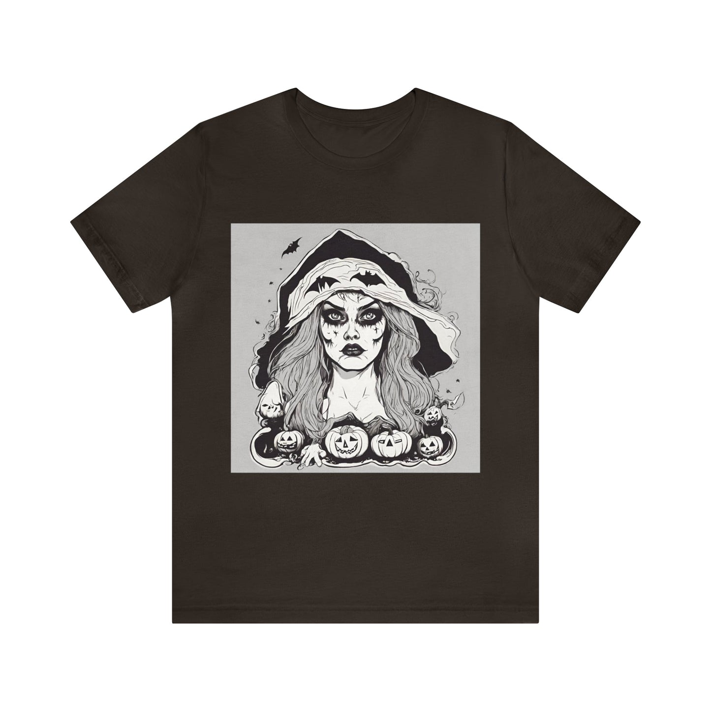 Brown T-Shirt Halloween Shirt for Adults for Halloween Present Graphic Tee Bella Canvas Black White Pink Petrova Designs