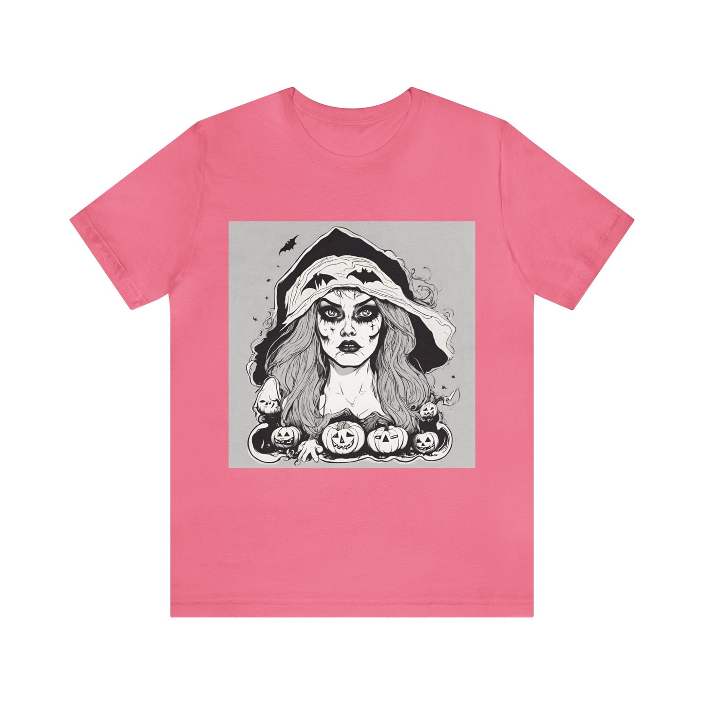 Charity Pink T-Shirt Halloween Shirt for Adults for Halloween Present Graphic Tee Bella Canvas Black White Pink Petrova Designs