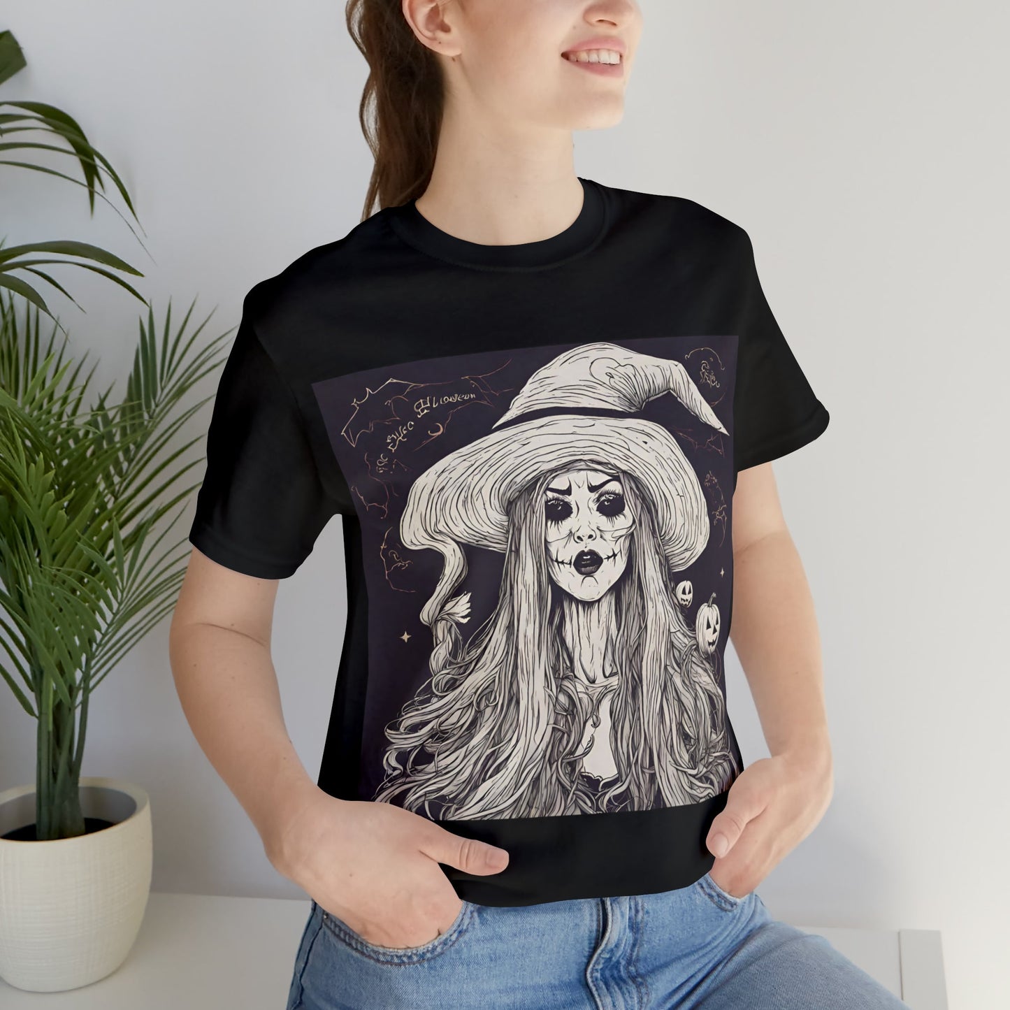 T-Shirt Halloween Shirt for Adults for Halloween Present Graphic Tee Bella Canvas Black White Pink Petrova Designs