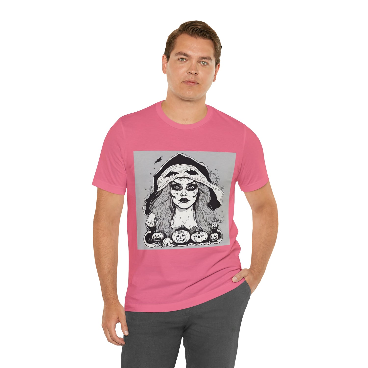 T-Shirt Halloween Shirt for Adults for Halloween Present Graphic Tee Bella Canvas Black White Pink Petrova Designs