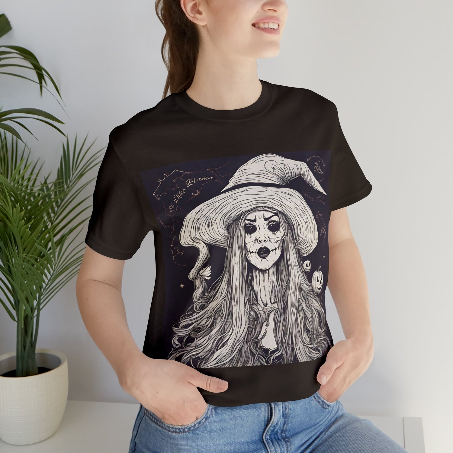 T-Shirt Halloween Shirt for Adults for Halloween Present Graphic Tee Bella Canvas Black White Pink Petrova Designs