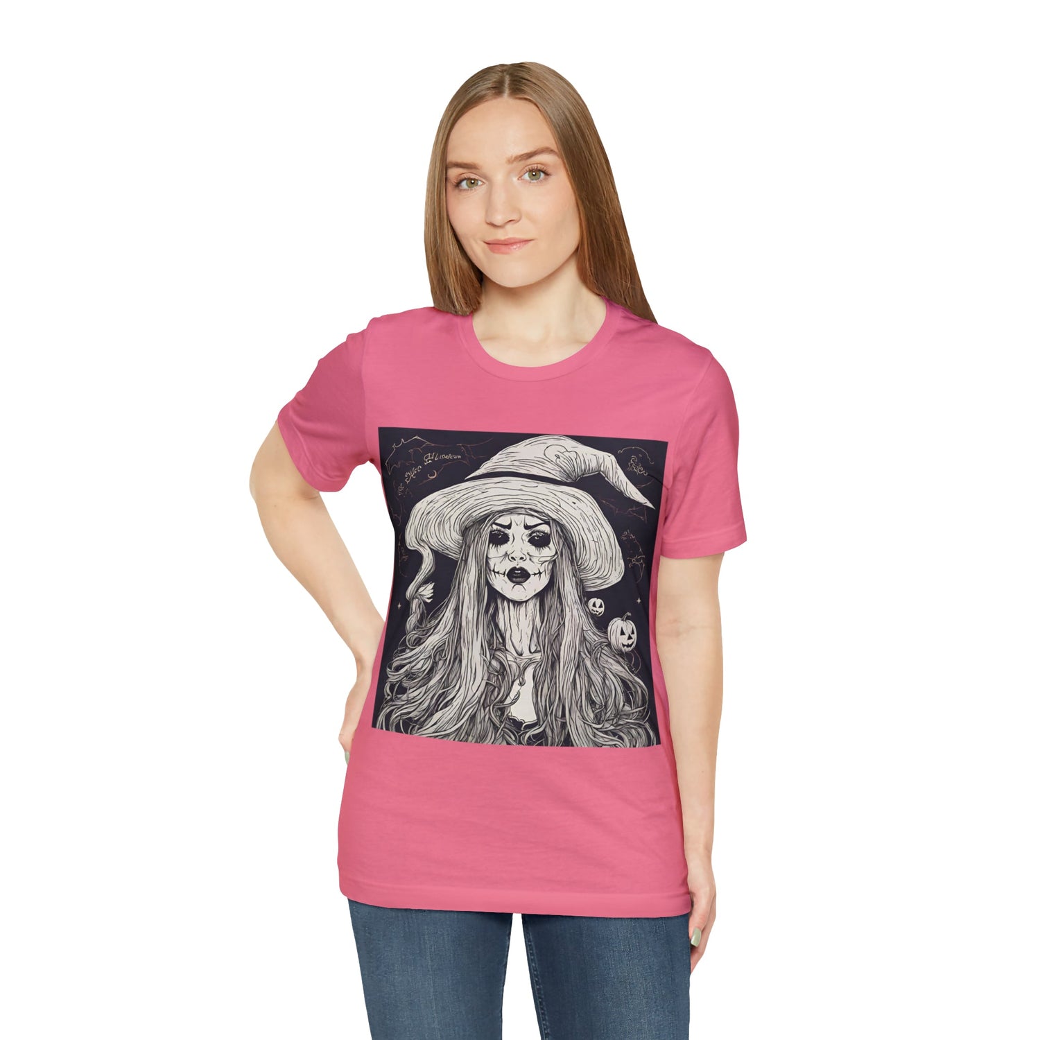 T-Shirt Halloween Shirt for Adults for Halloween Present Graphic Tee Bella Canvas Black White Pink Petrova Designs