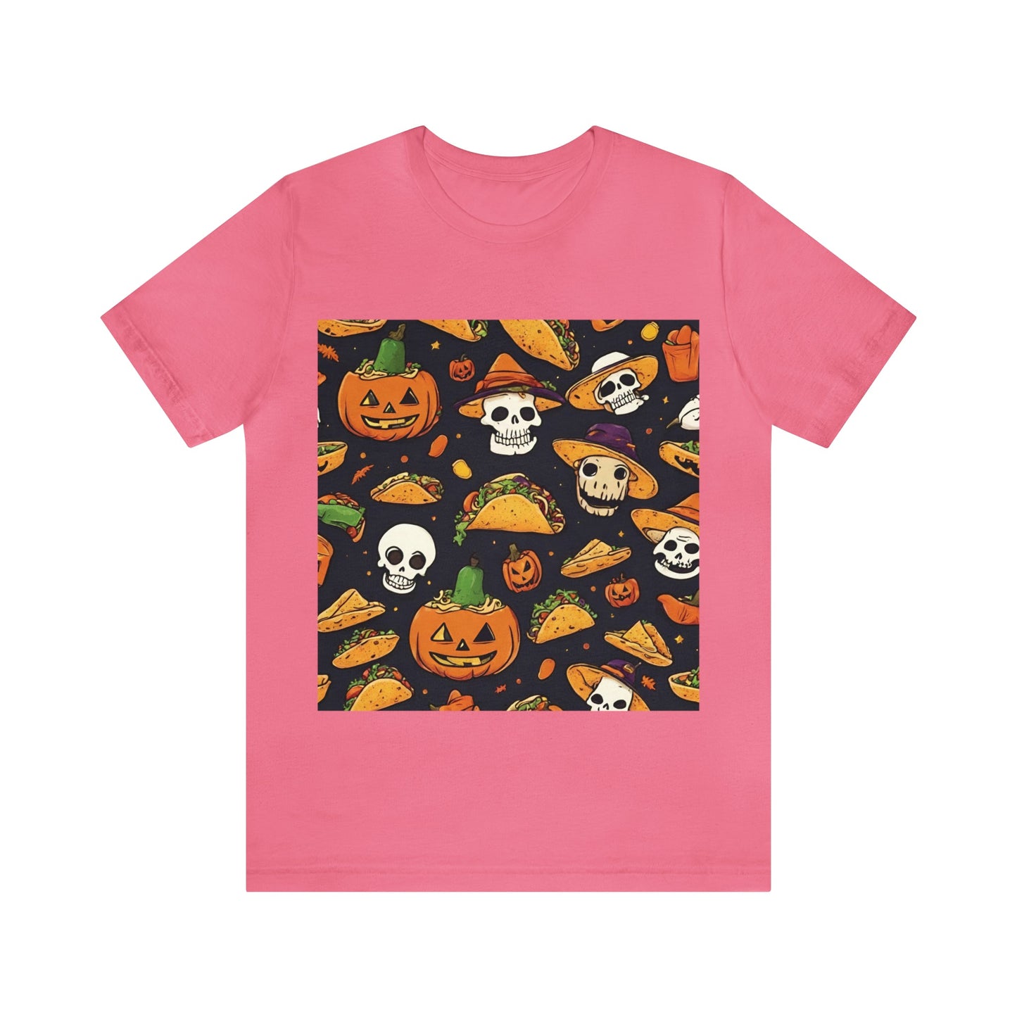 Charity Pink T-Shirt Halloween T-Shirt Graphic Tee for Men Women Bella Canvas Shirt Halloween Cute Pumpkin Petrova Designs