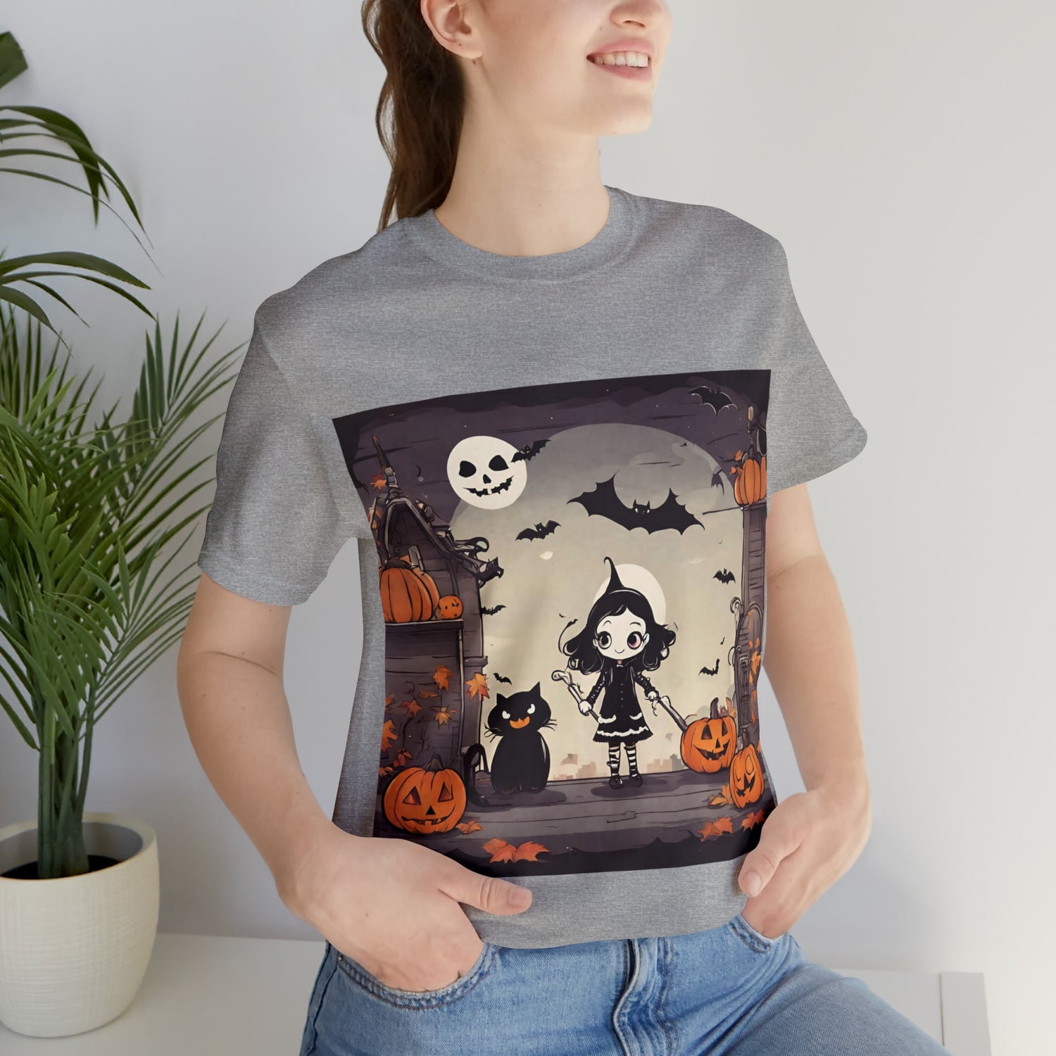 T-Shirt Halloween T-Shirt Graphic Tee for Men Women Bella Canvas Shirt Halloween Petrova Designs